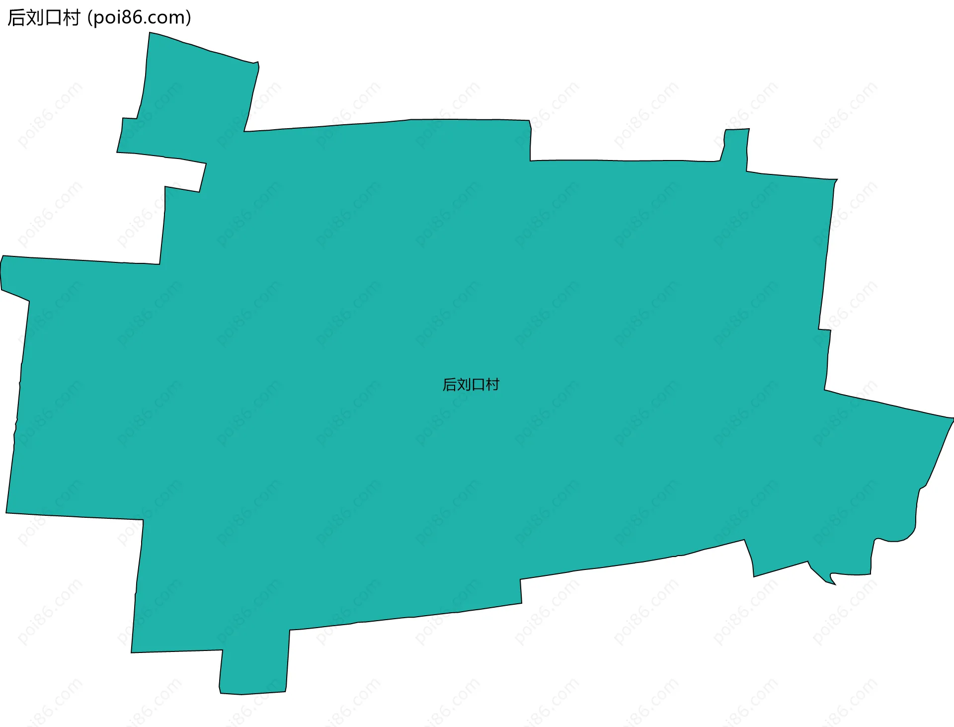 后刘口村边界地图