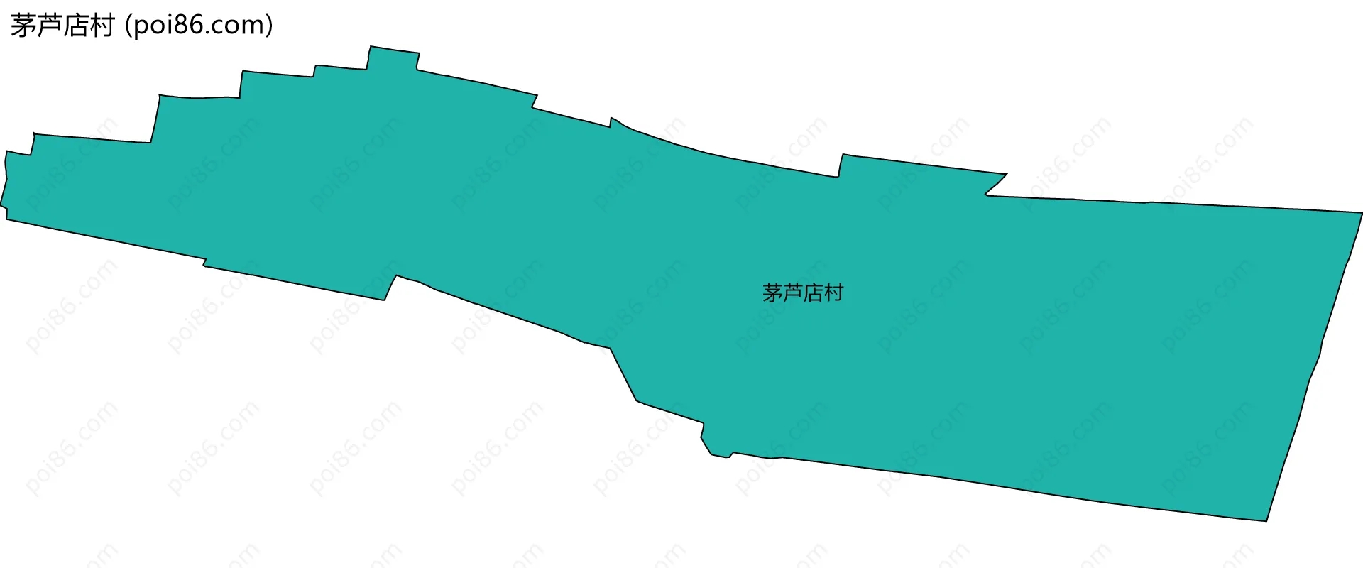 茅芦店村边界地图