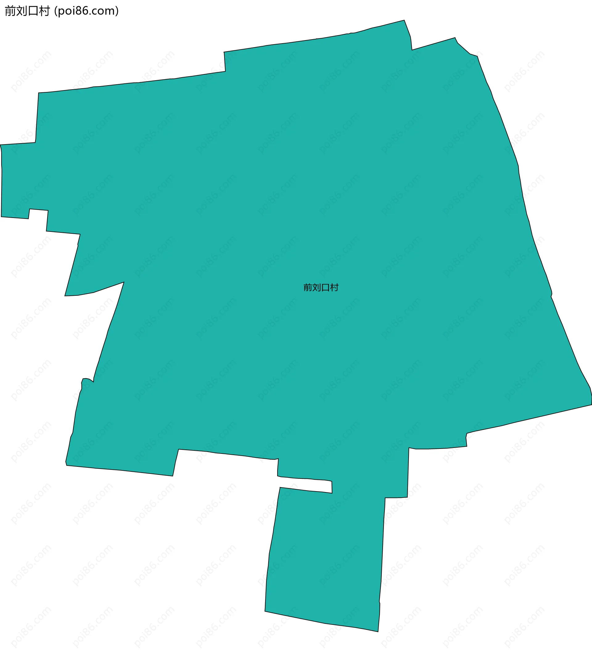 前刘口村边界地图