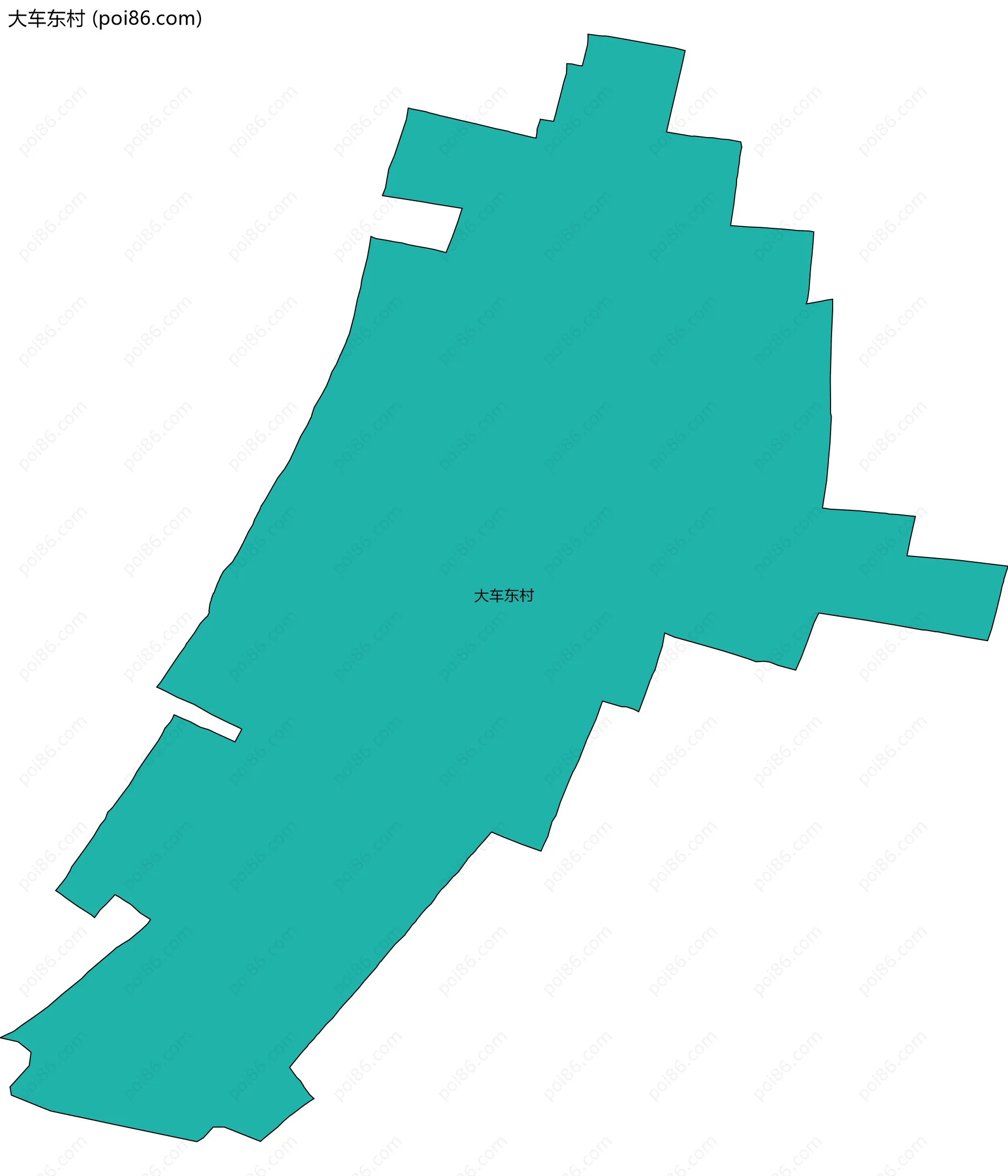 大车东村边界地图