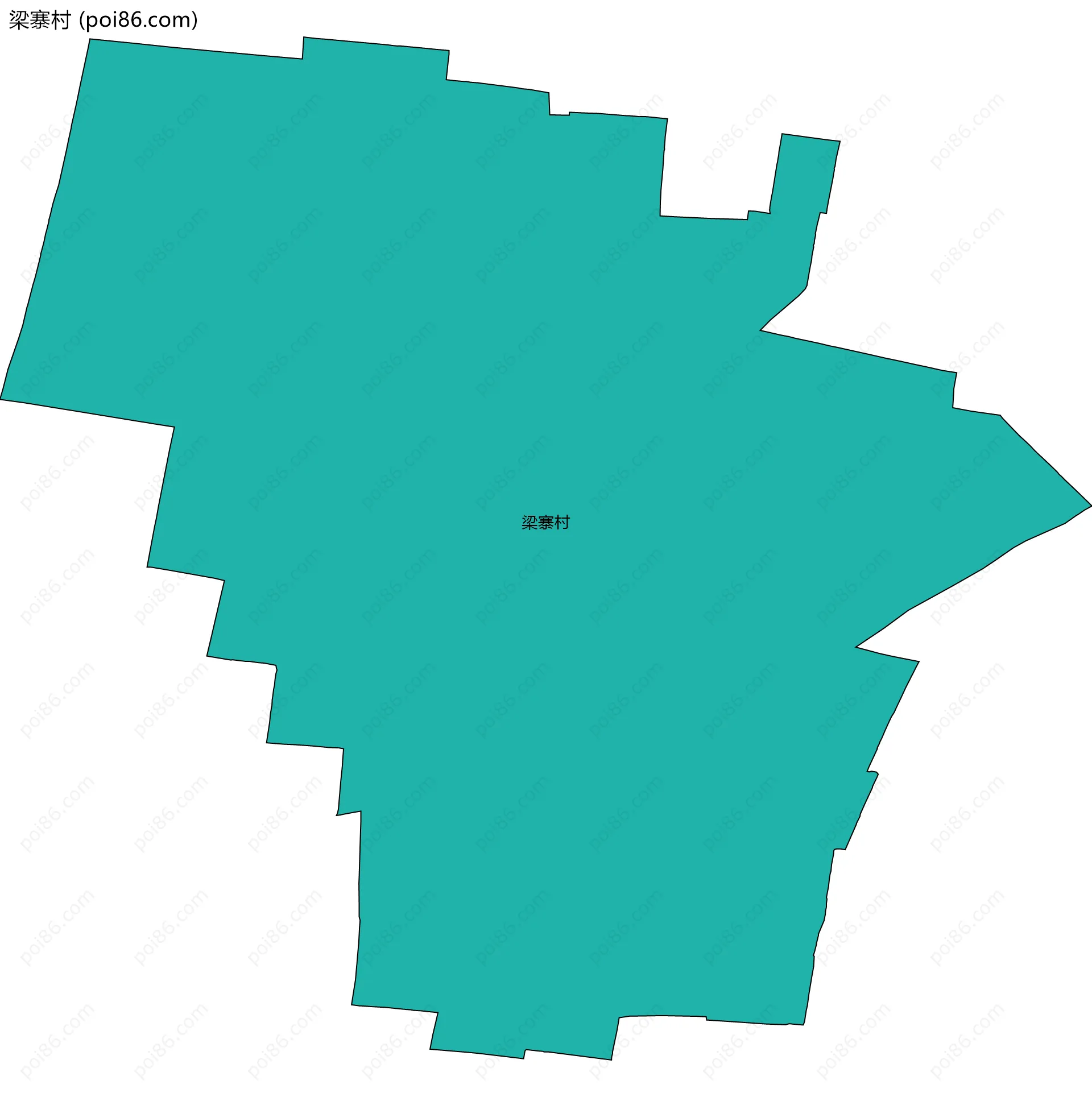 梁寨村边界地图