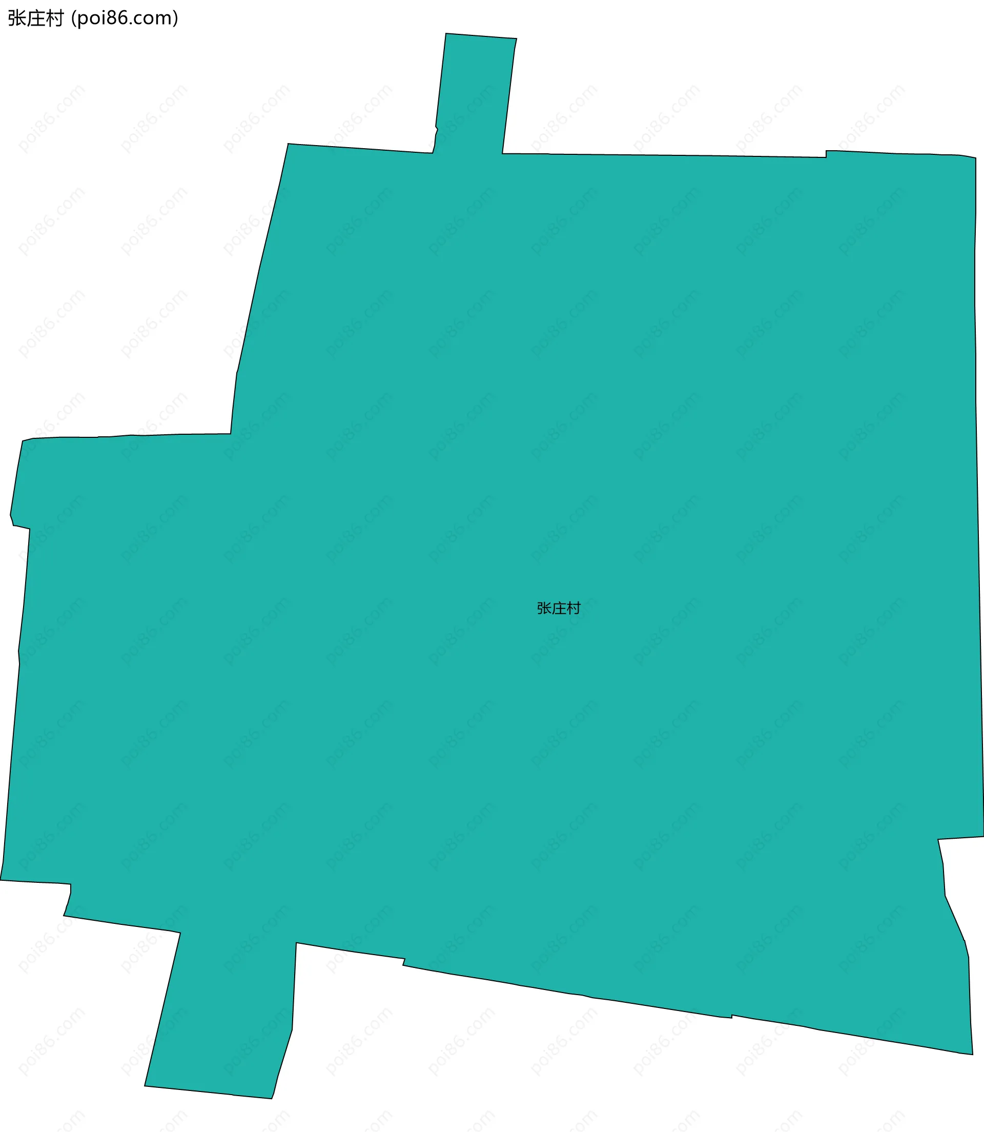 张庄村边界地图
