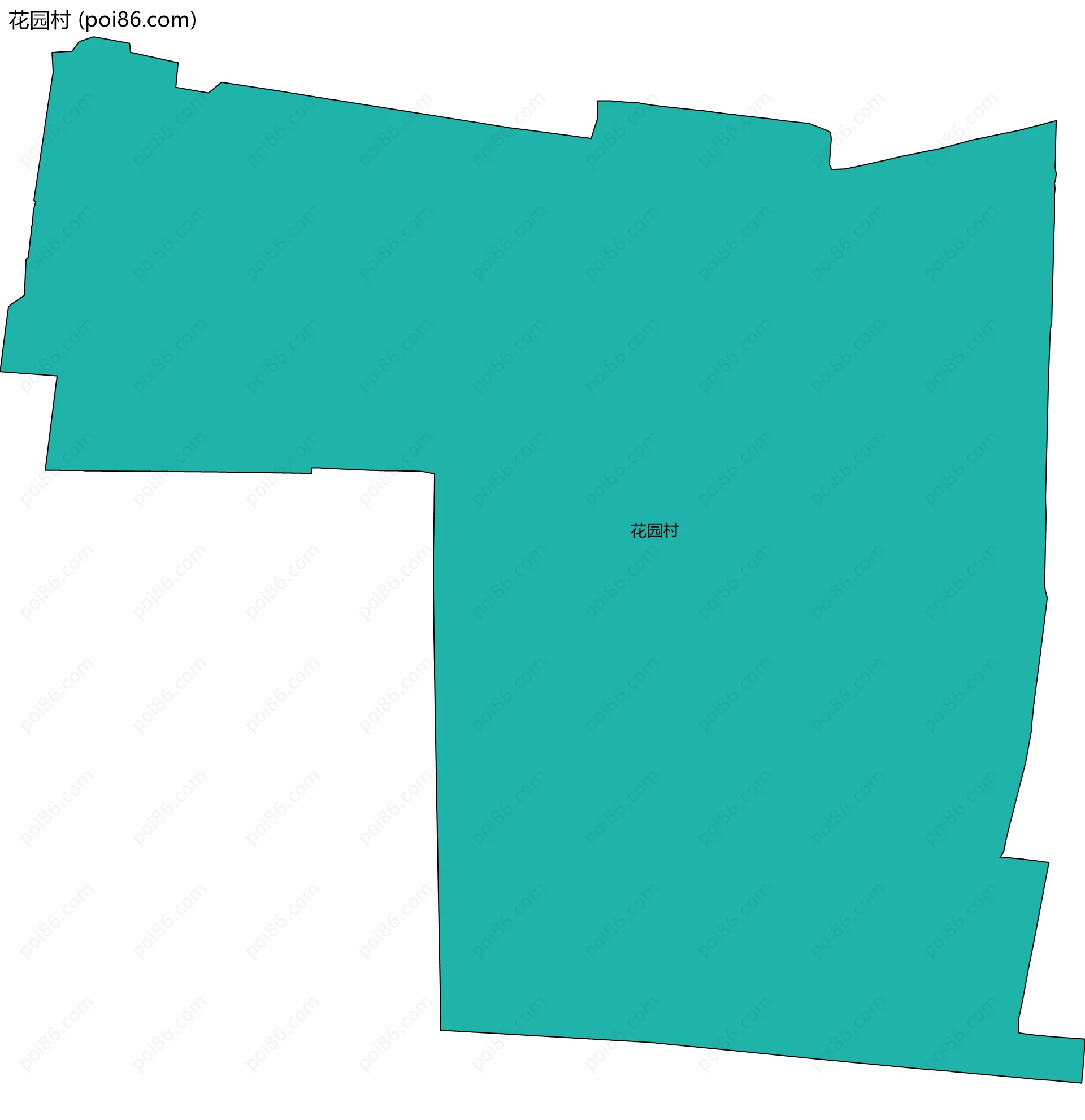 花园村边界地图