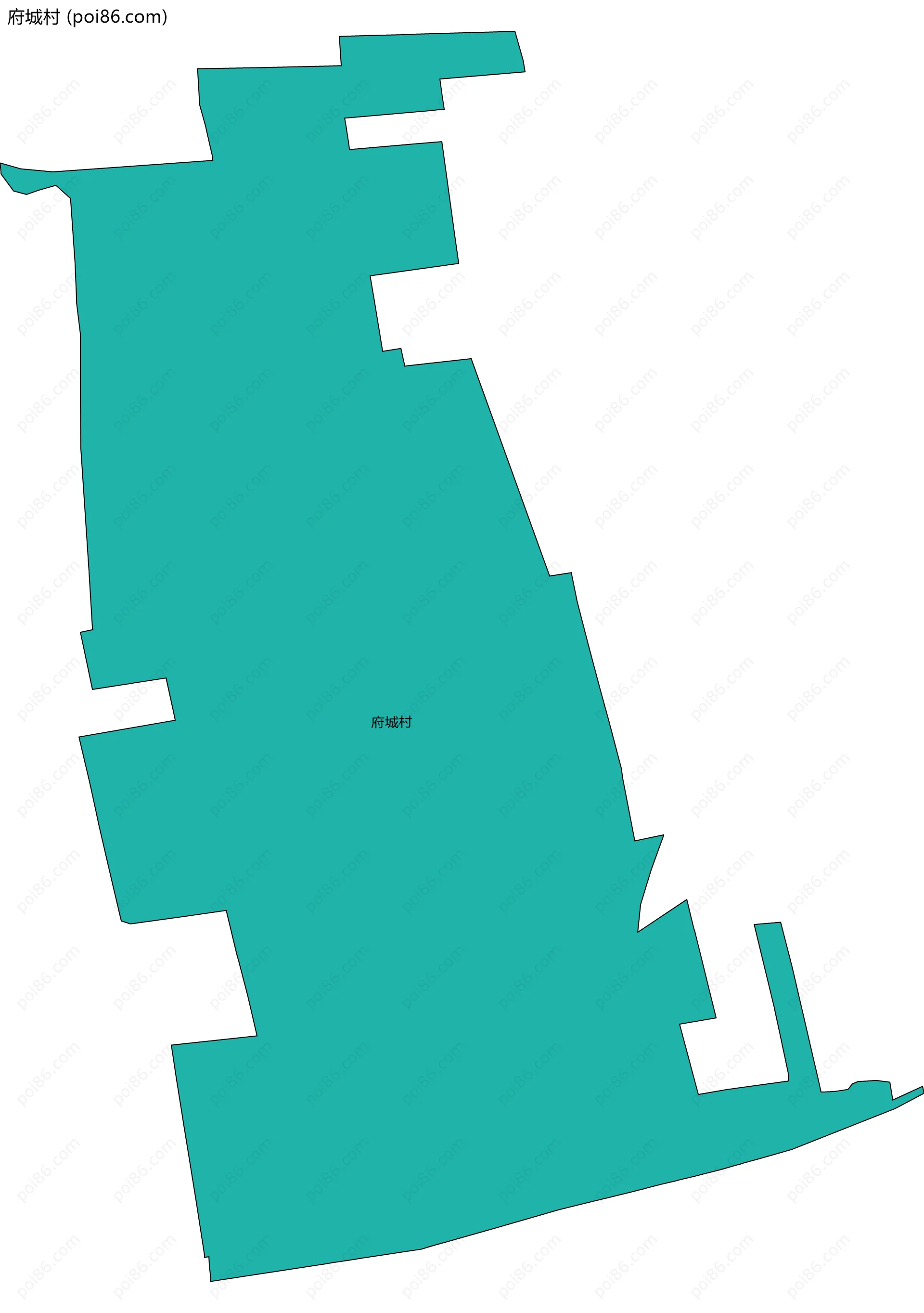 府城村边界地图