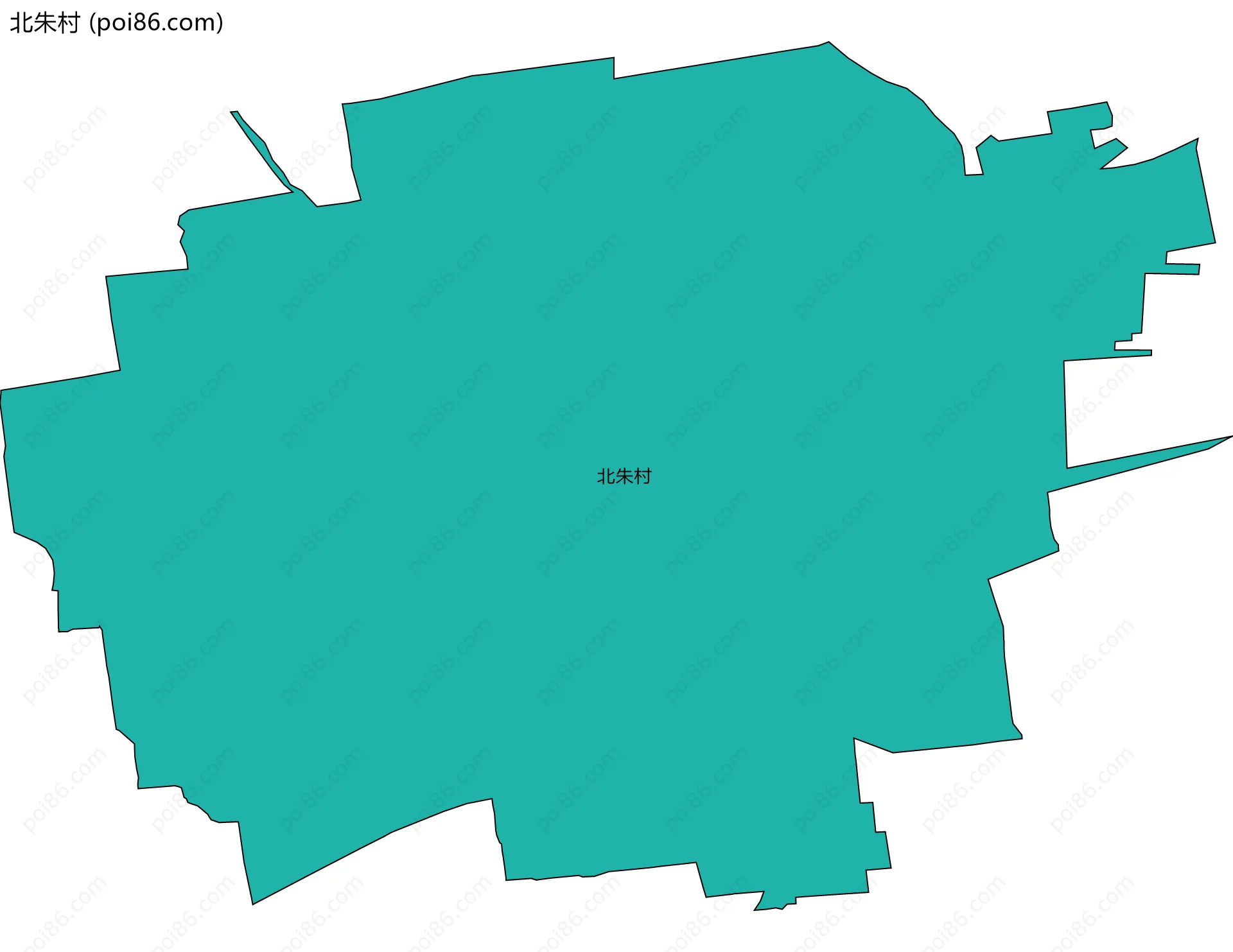 北朱村边界地图