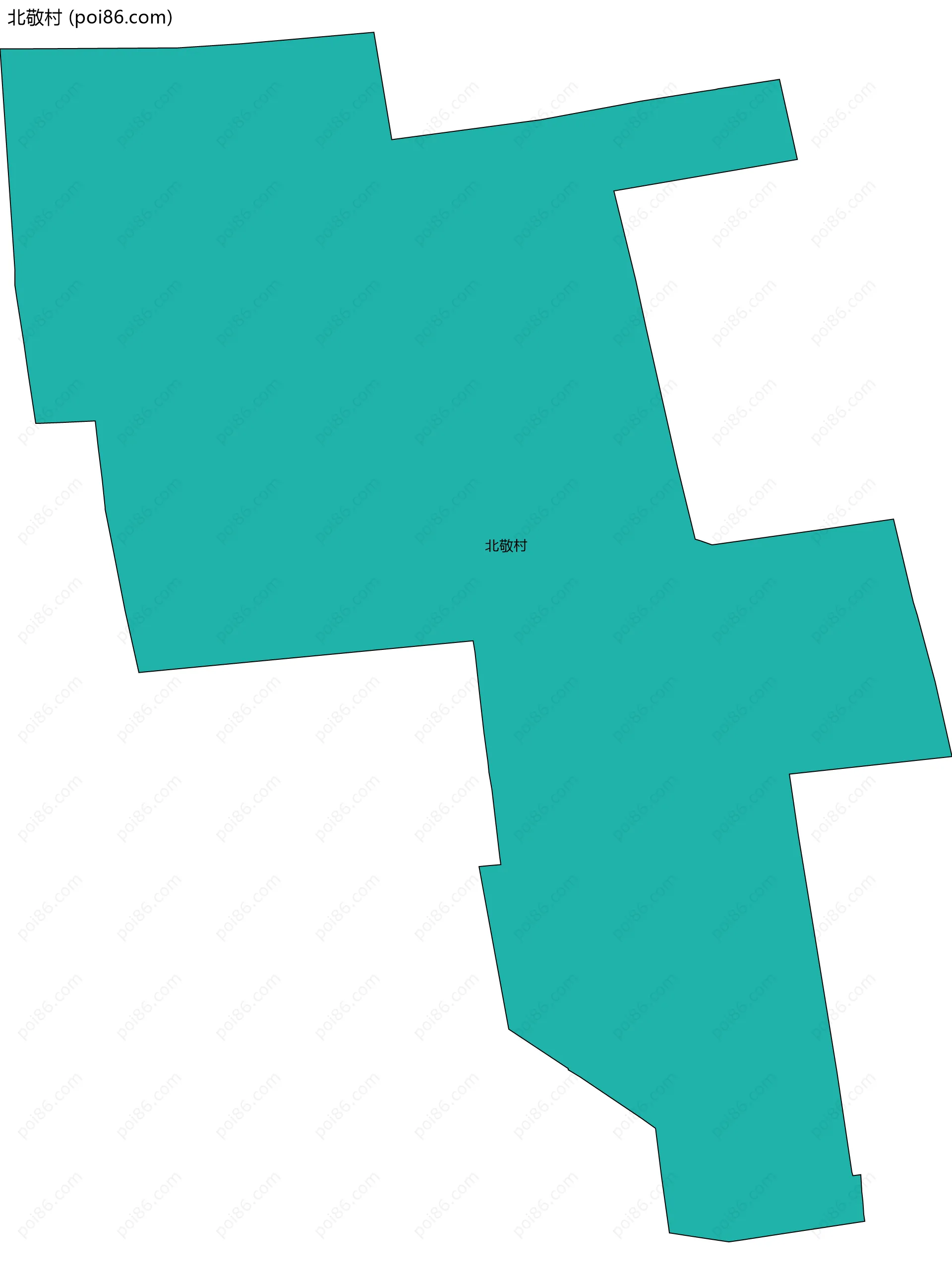 北敬村边界地图