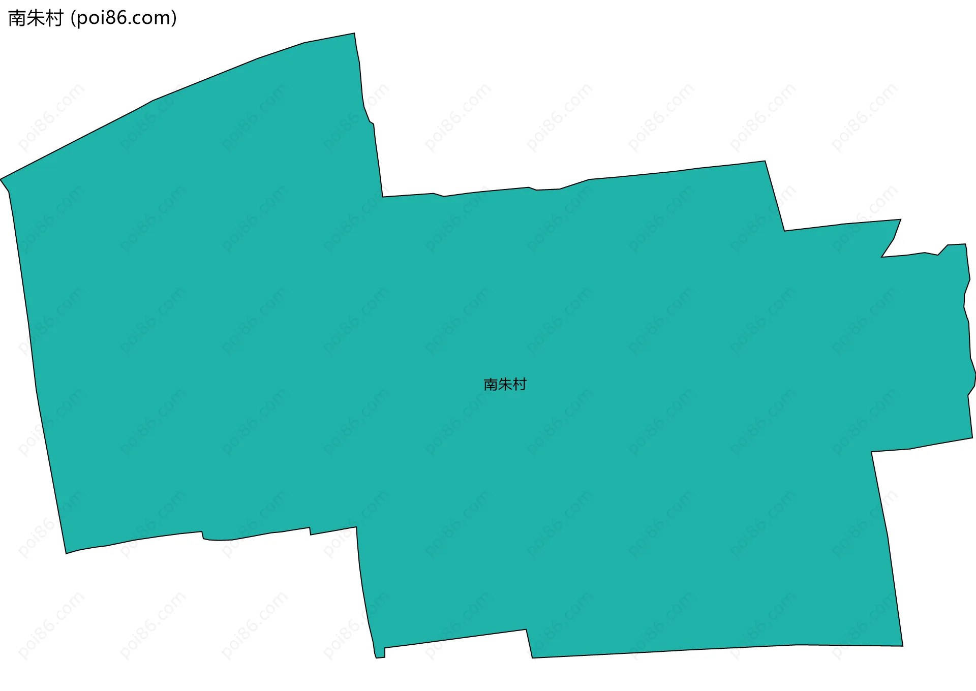 南朱村边界地图