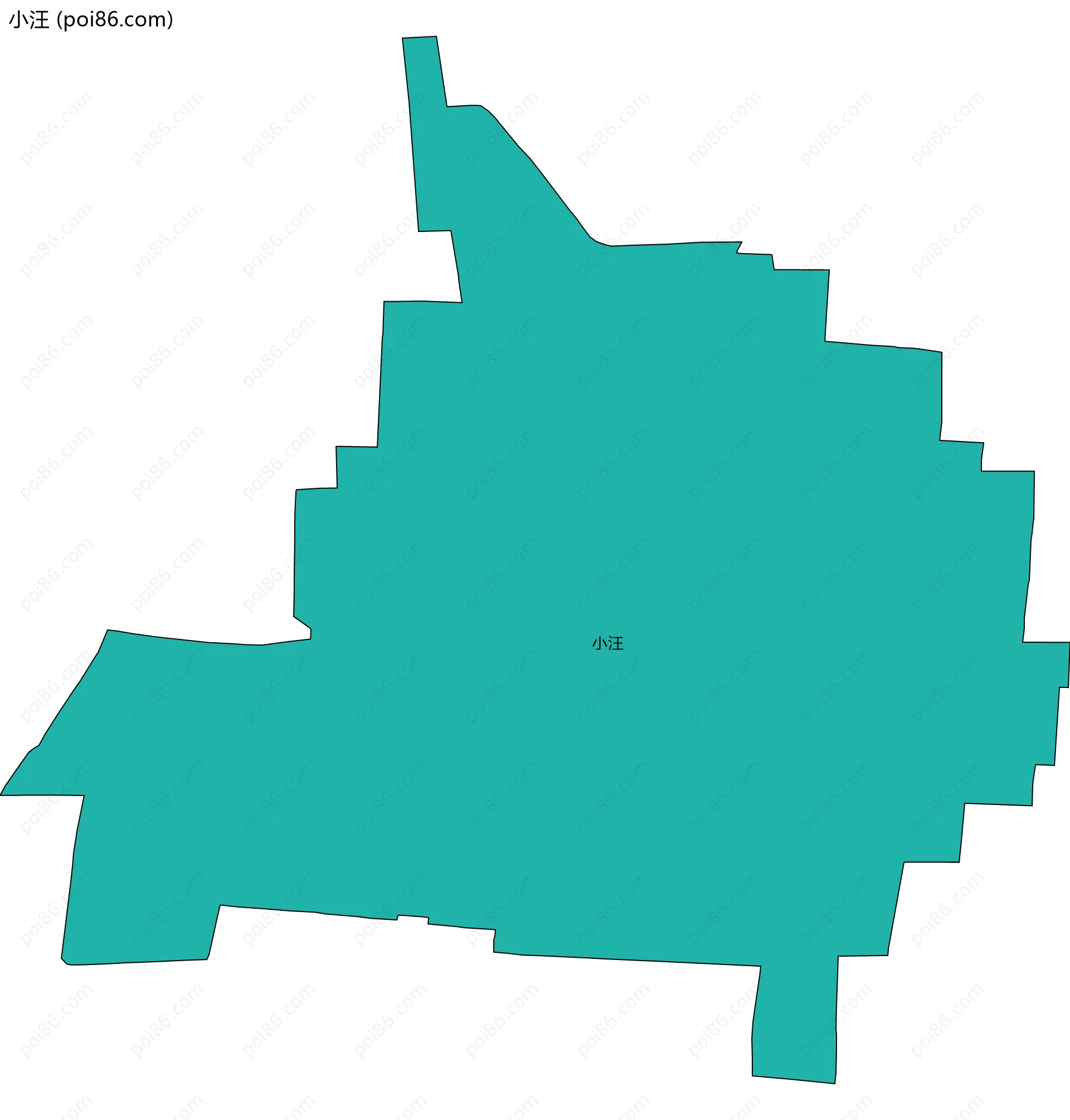 小汪边界地图
