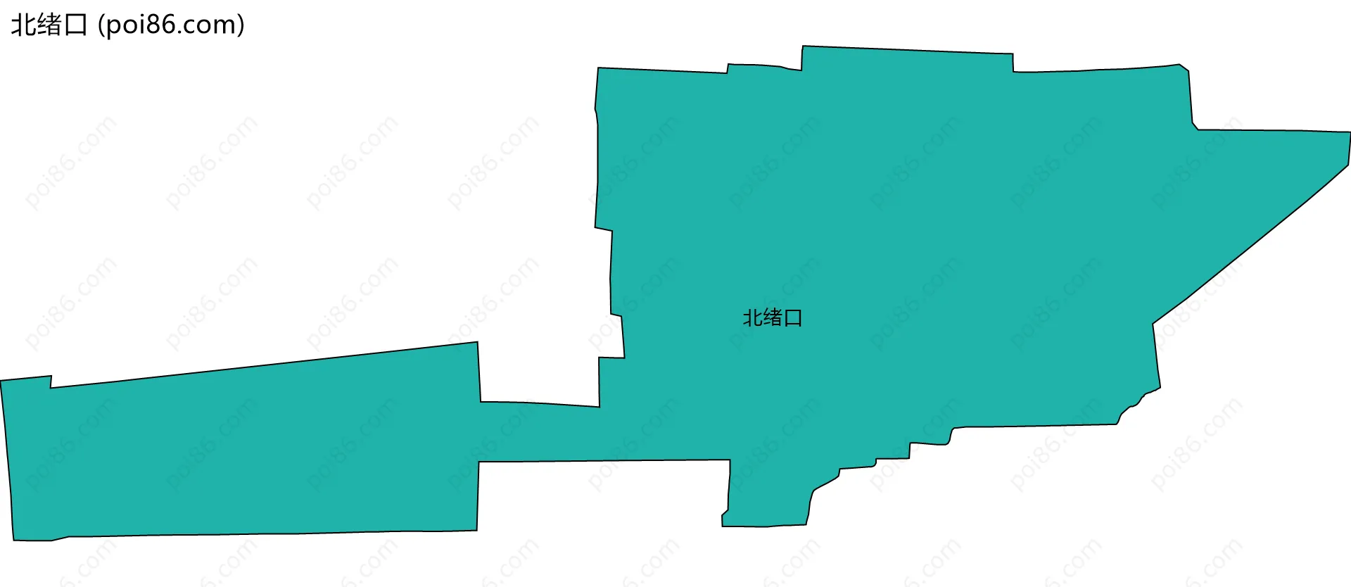 北绪口边界地图