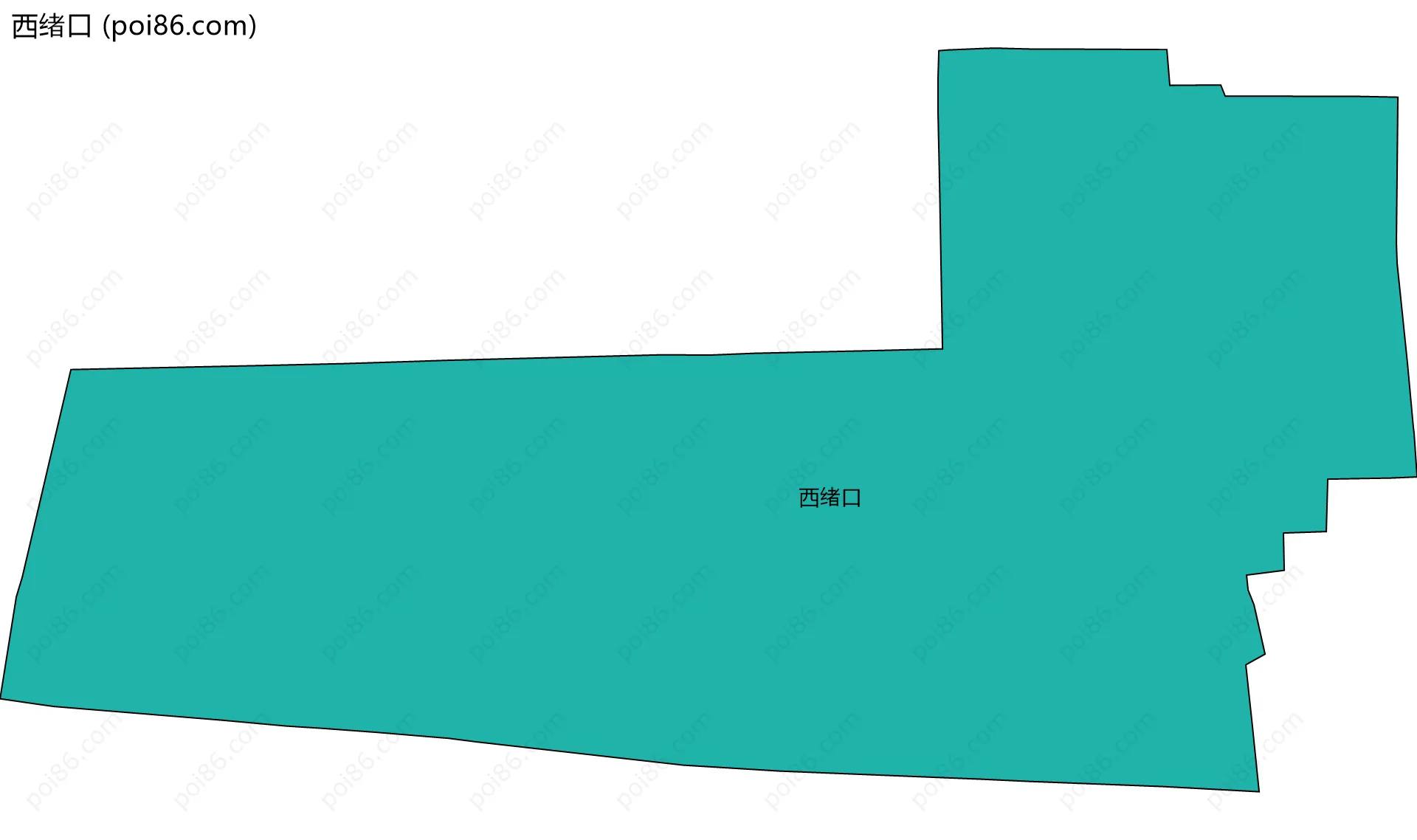 西绪口边界地图