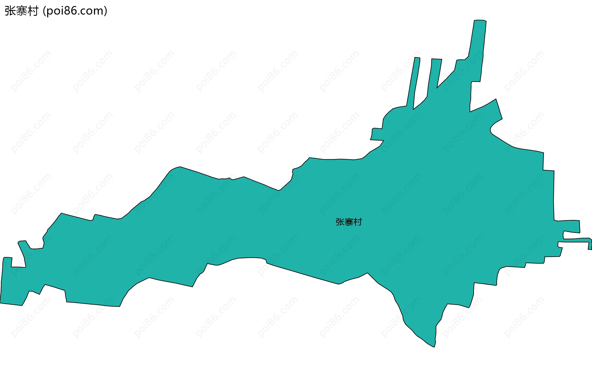 张寨村边界地图