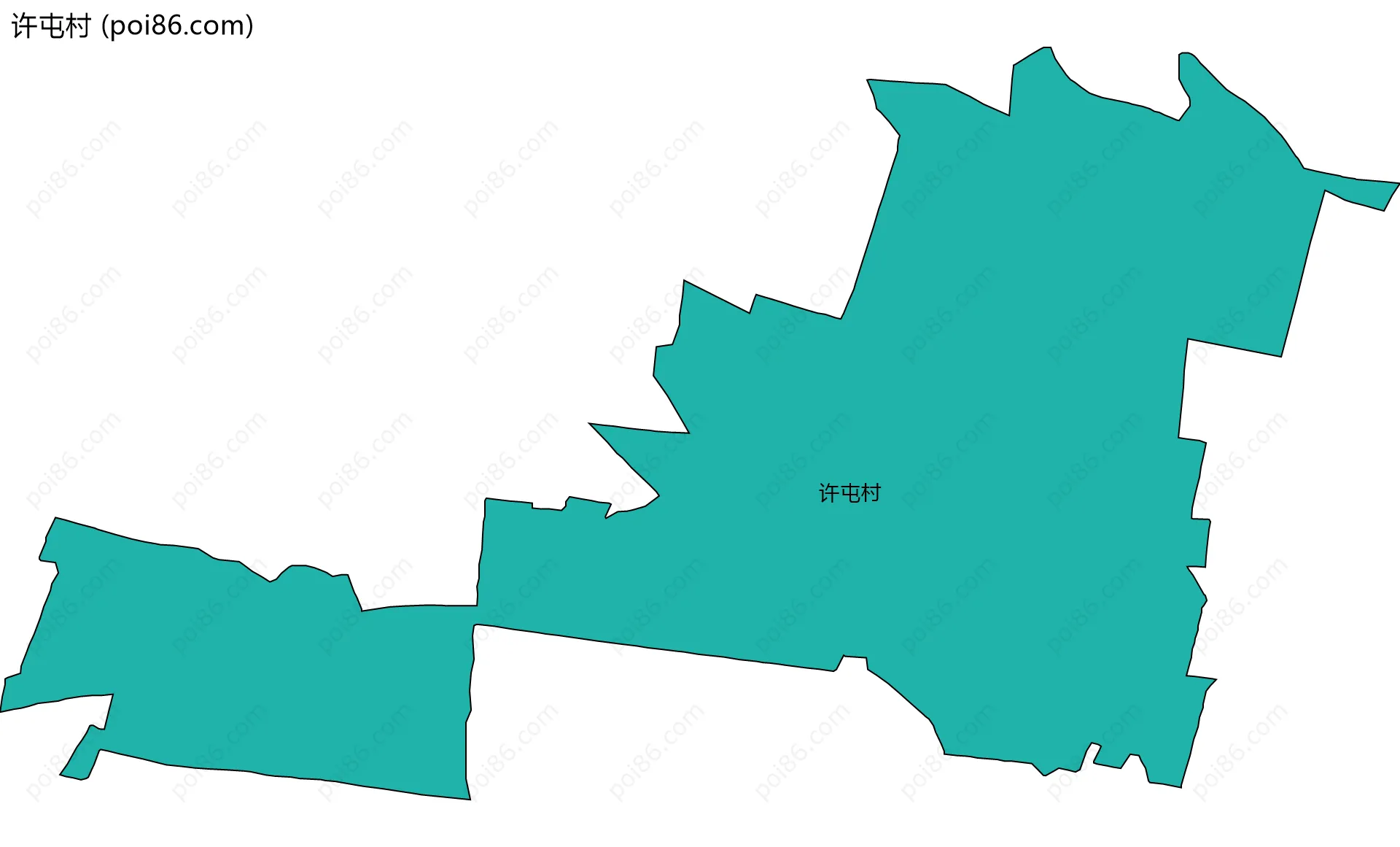 许屯村边界地图