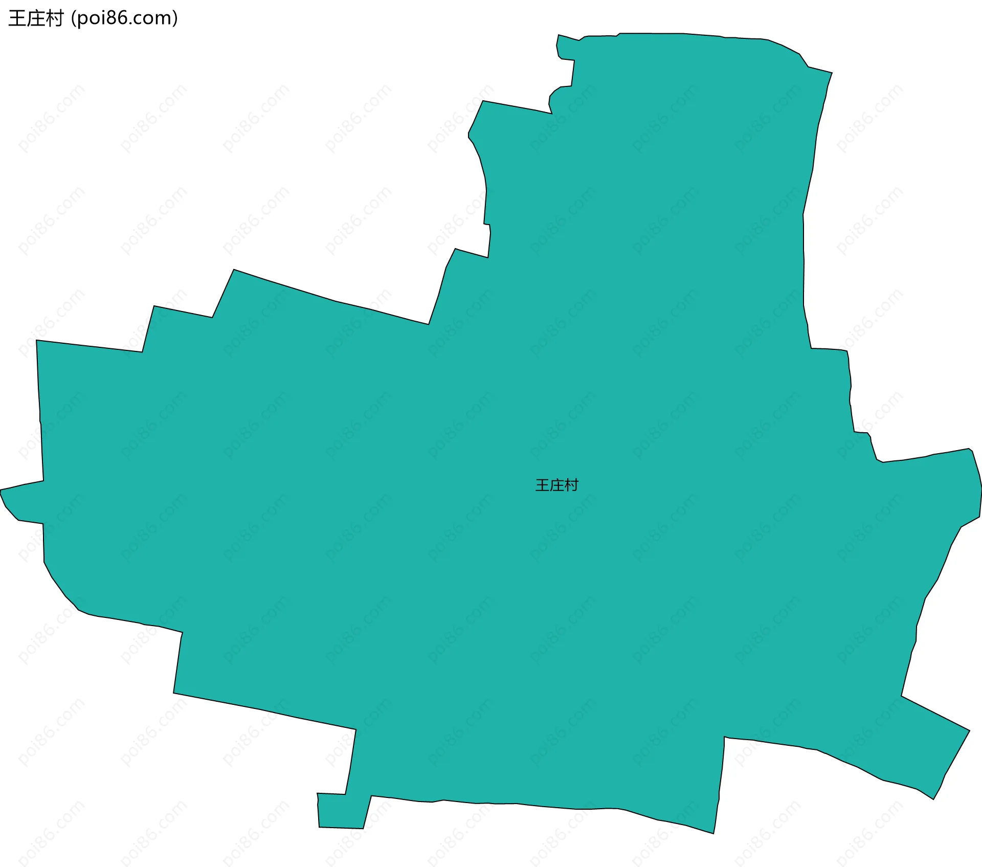 王庄村边界地图