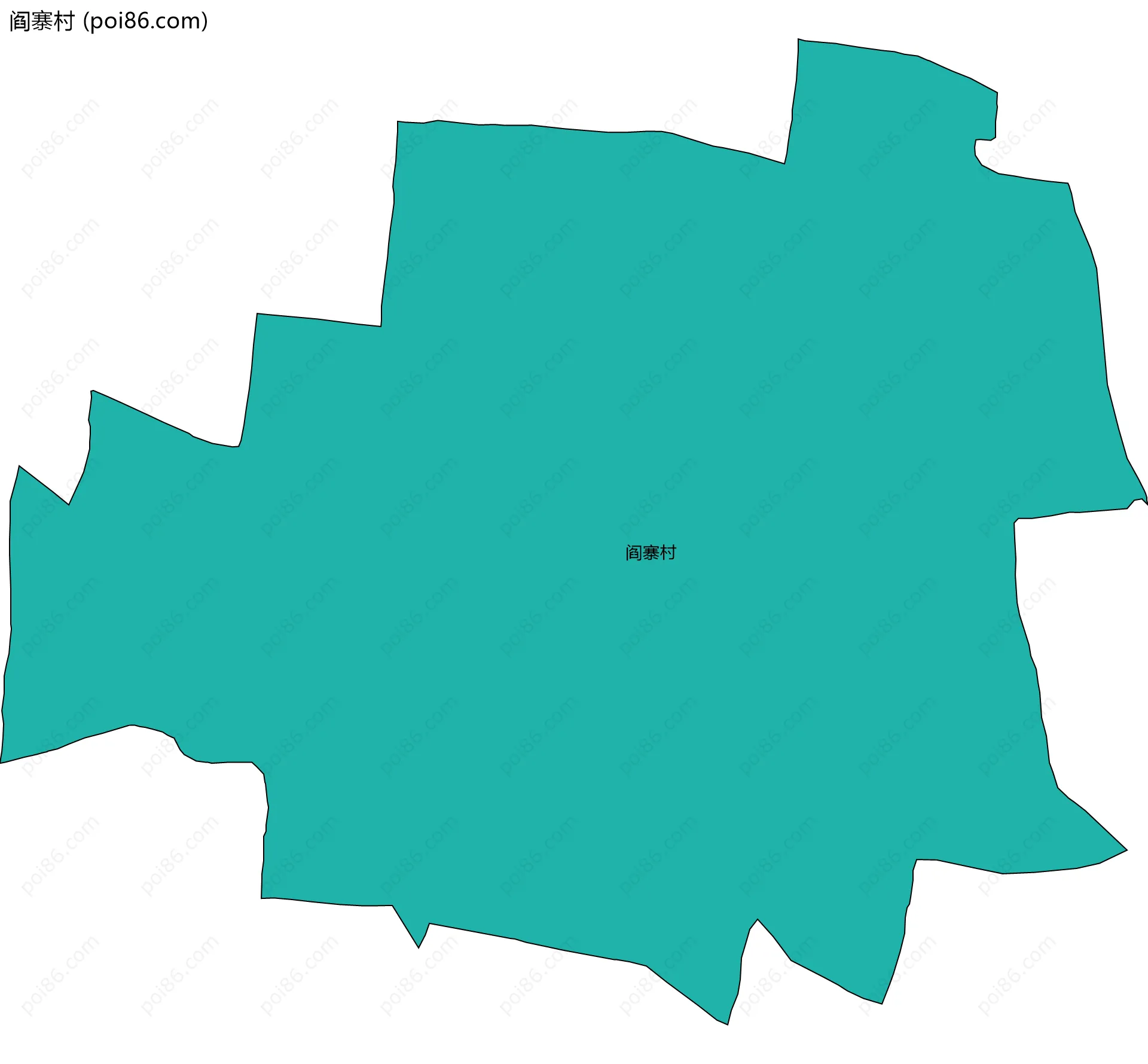 阎寨村边界地图