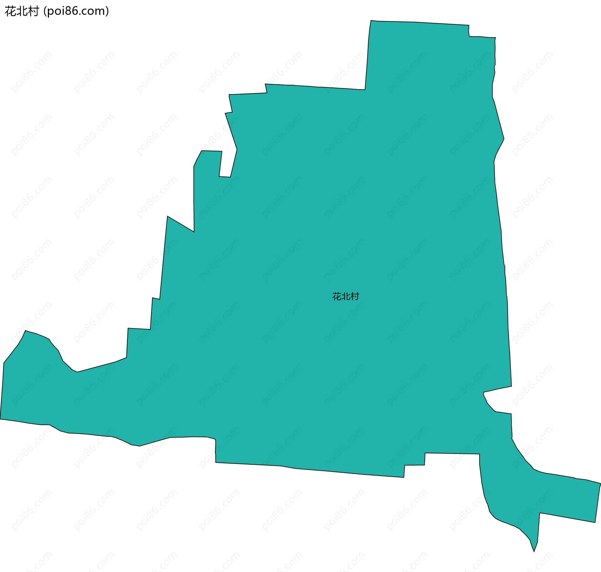花北村边界地图