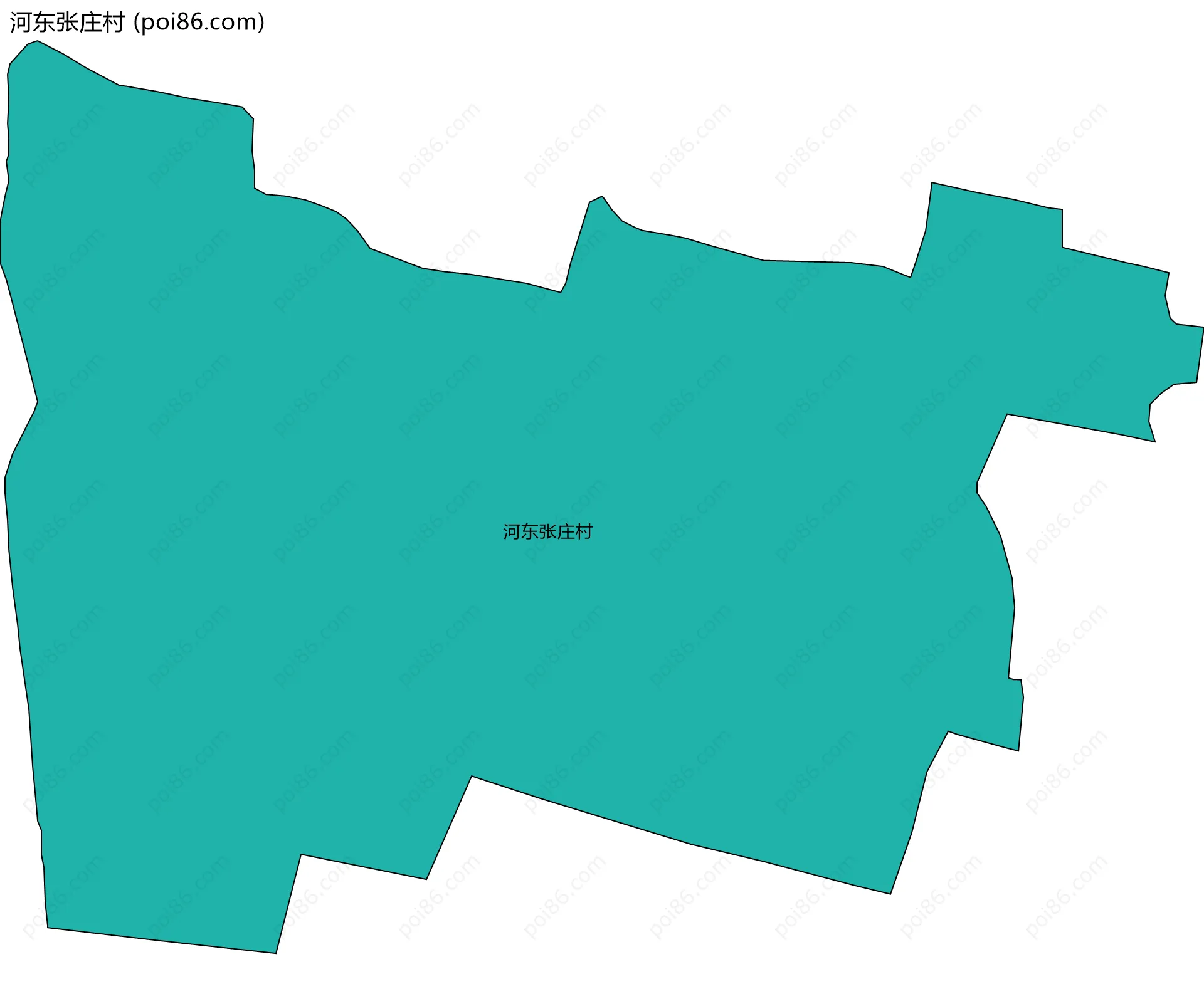 河东张庄村边界地图