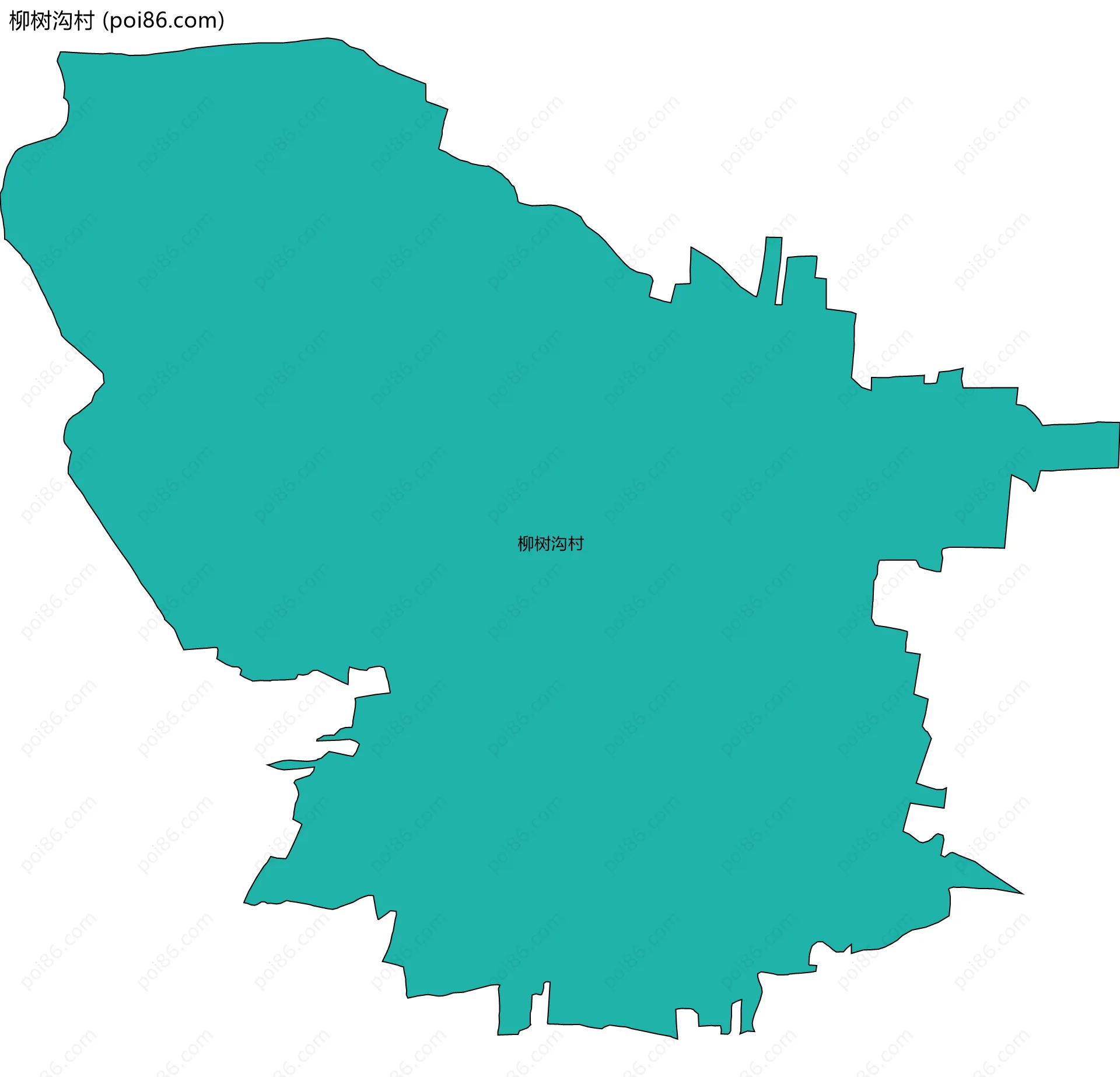 柳树沟村边界地图