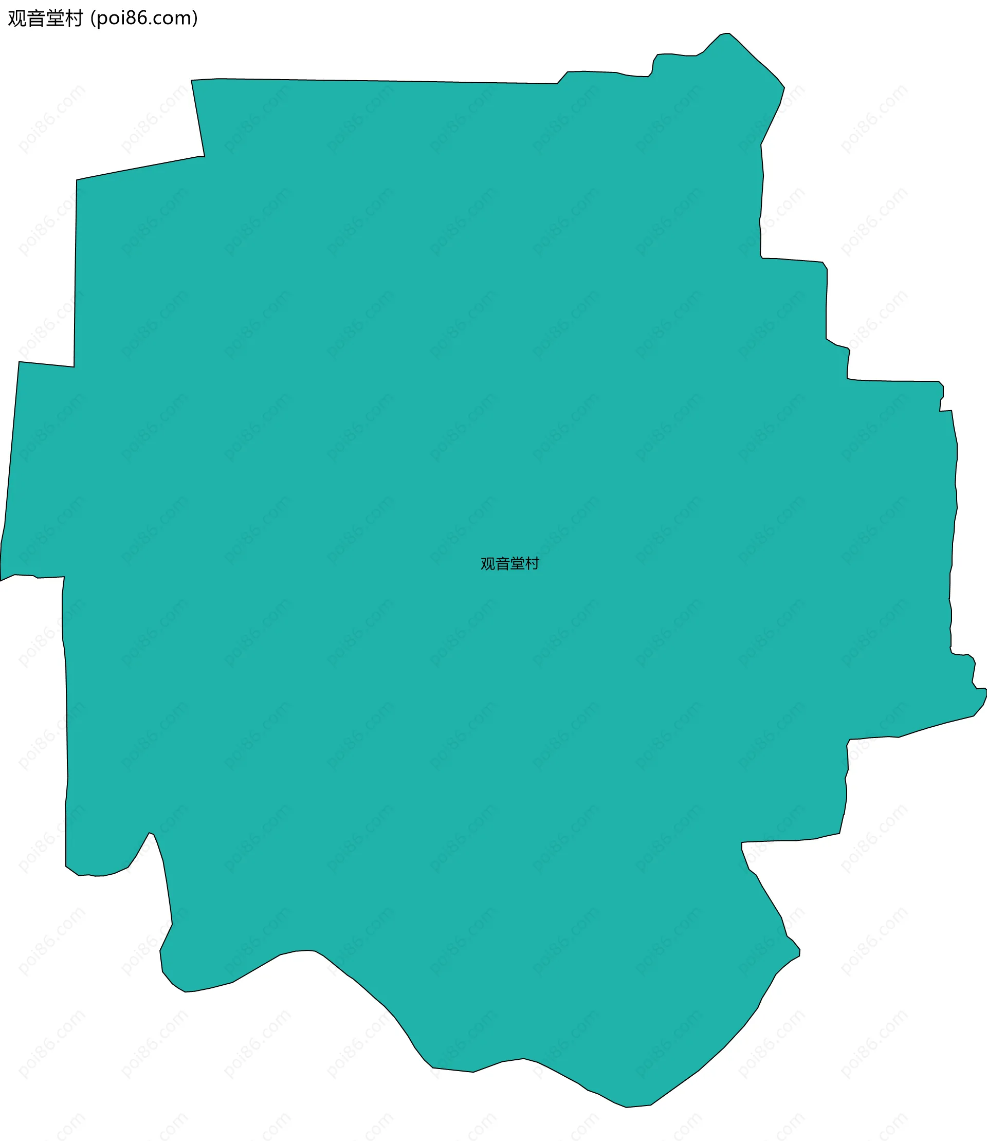 观音堂村边界地图