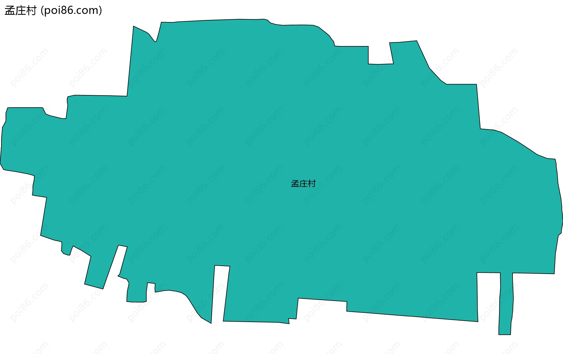 孟庄村边界地图