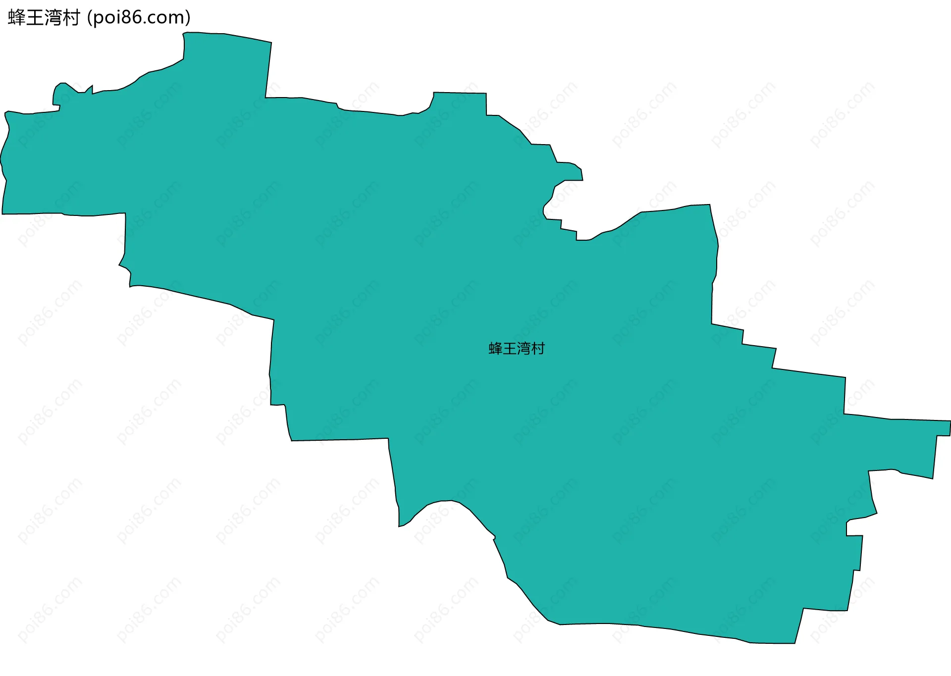 蜂王湾村边界地图
