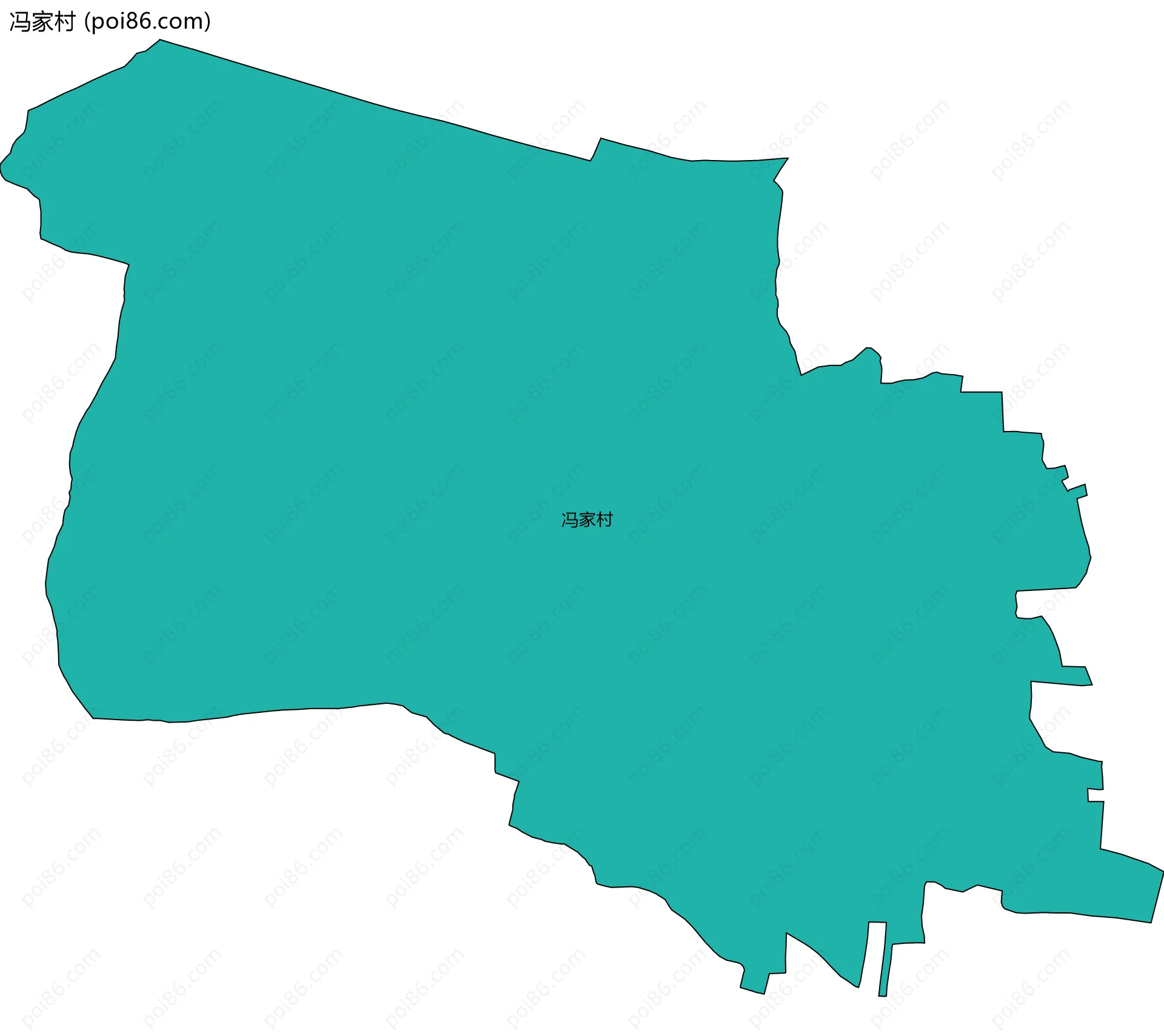 冯家村边界地图