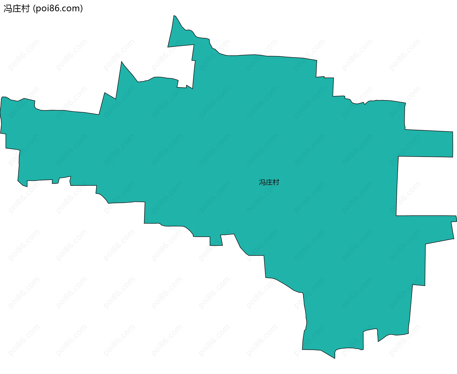 冯庄村边界地图