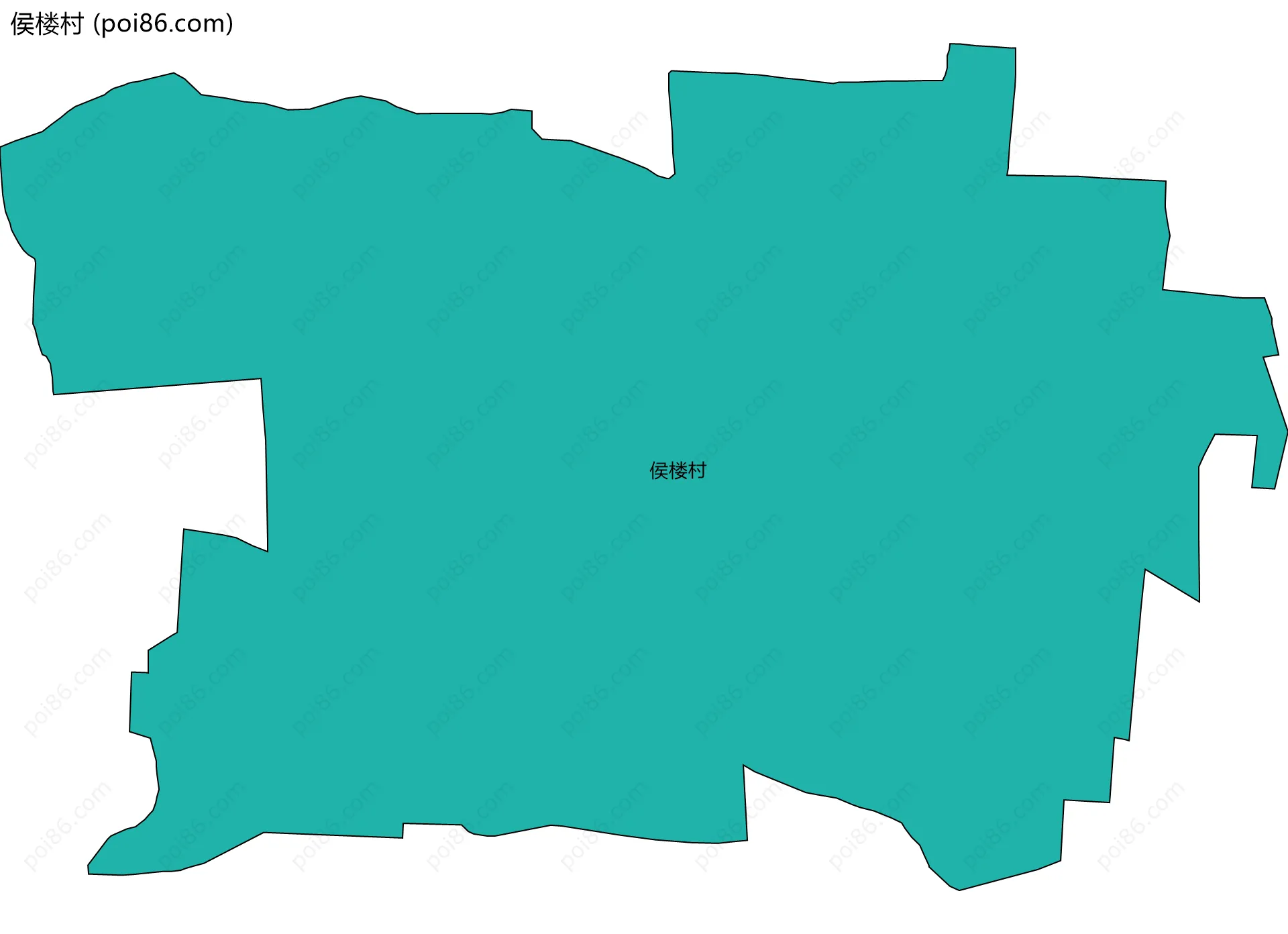 侯楼村边界地图