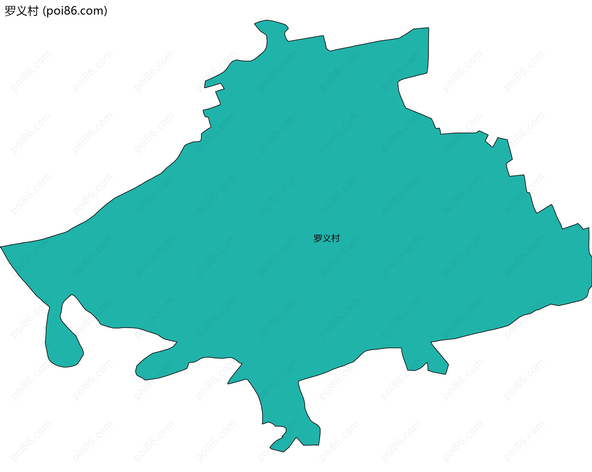 罗义村边界地图