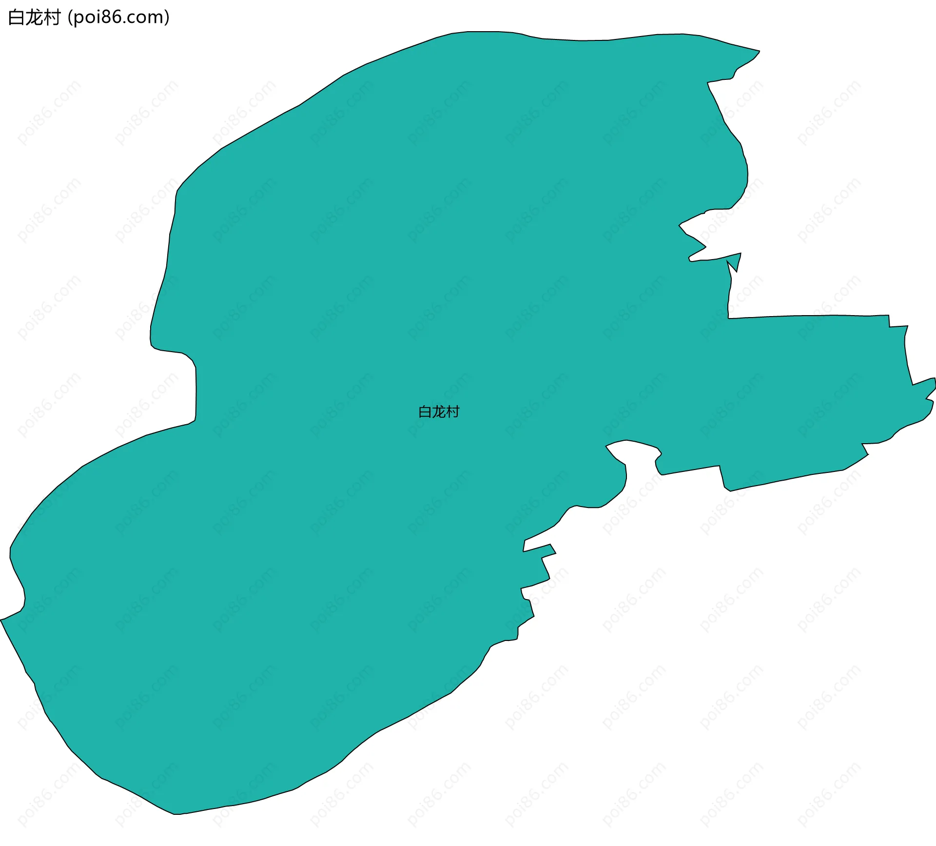 白龙村边界地图