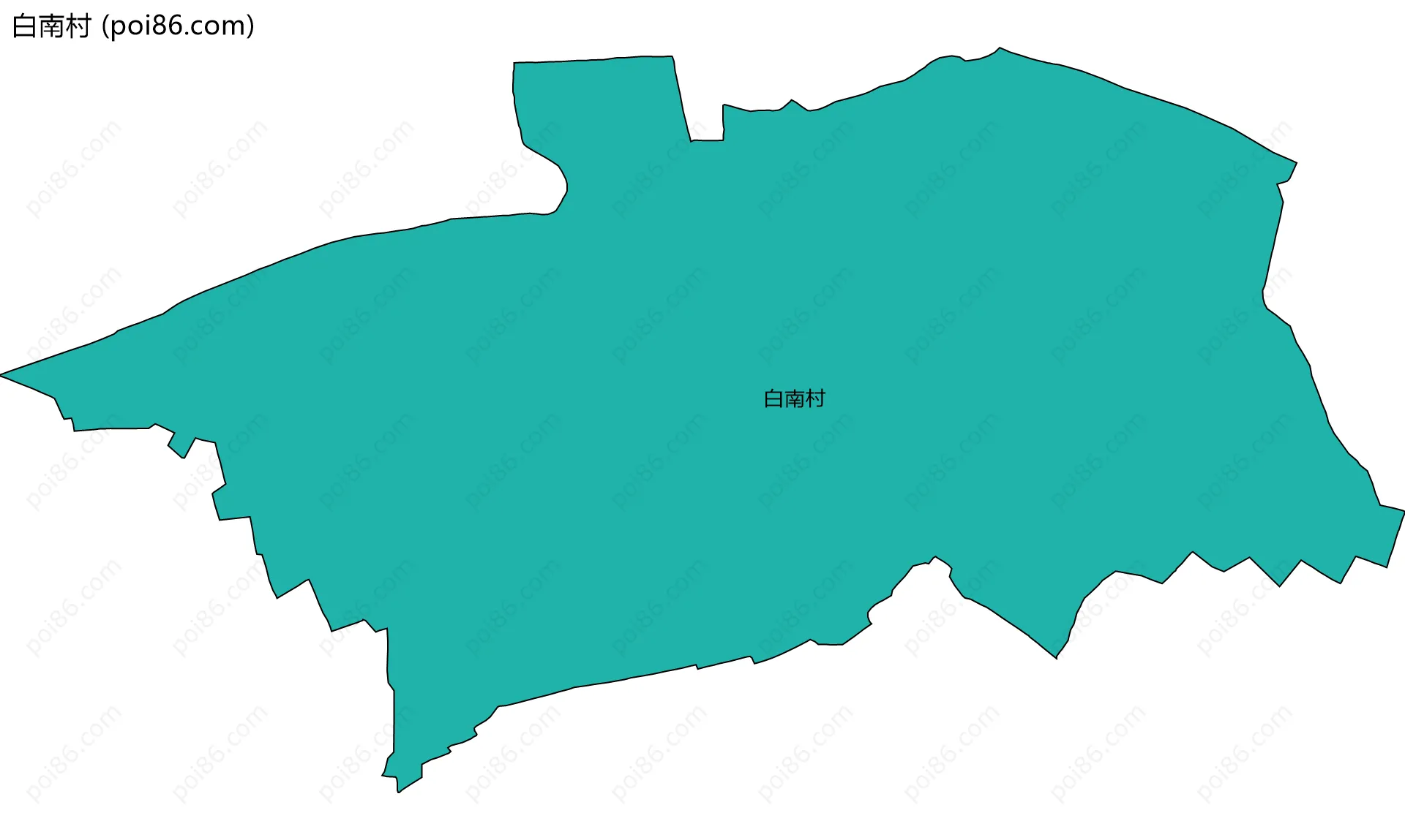 白南村边界地图
