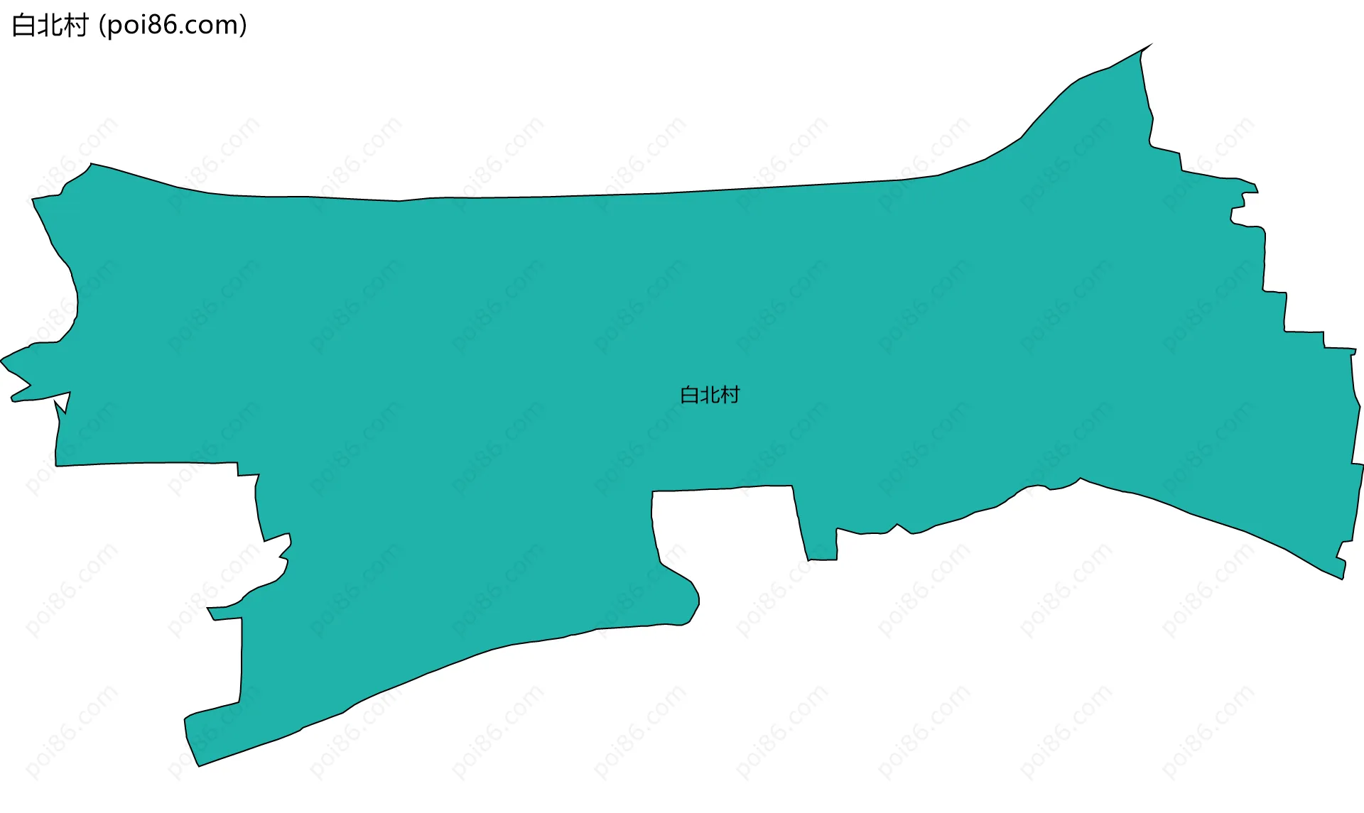 白北村边界地图