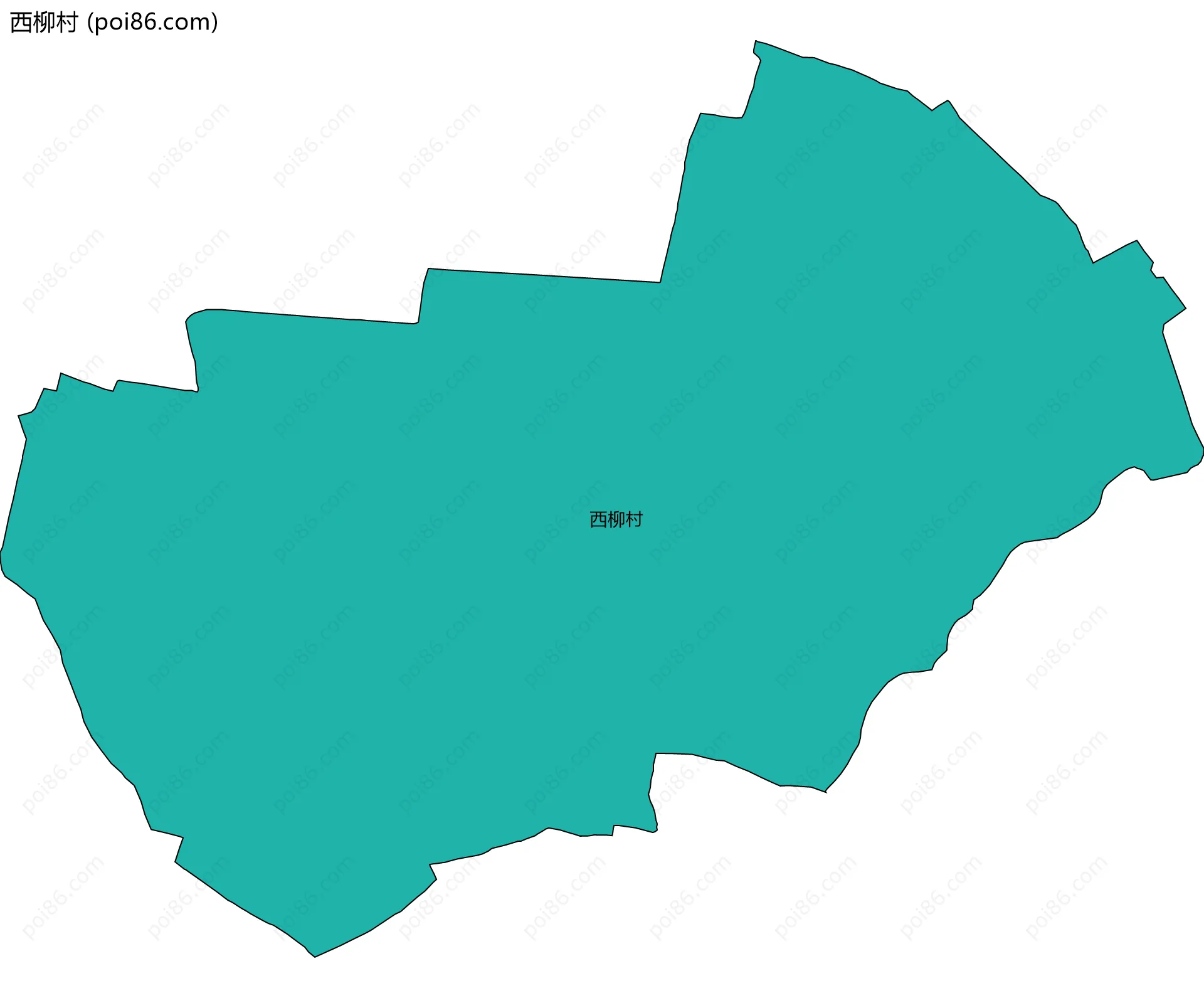 西柳村边界地图