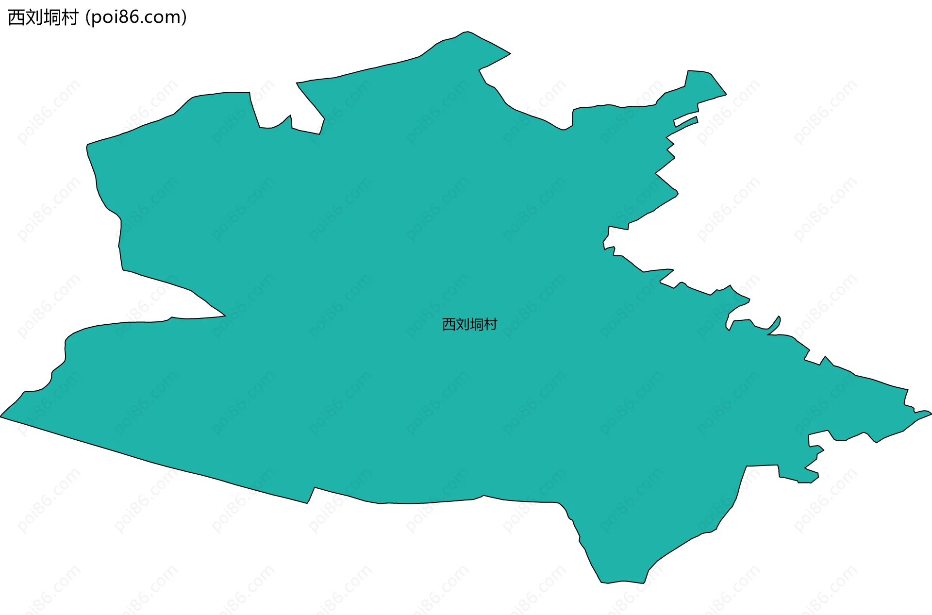 西刘垌村边界地图