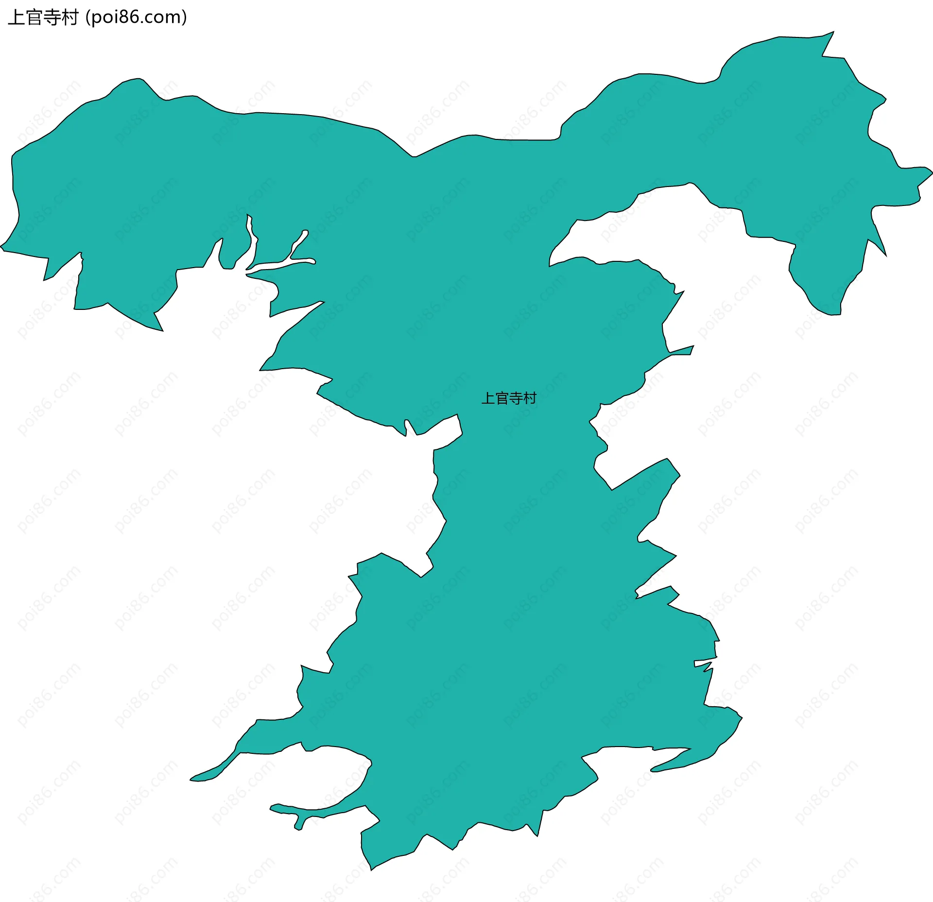 上官寺村边界地图