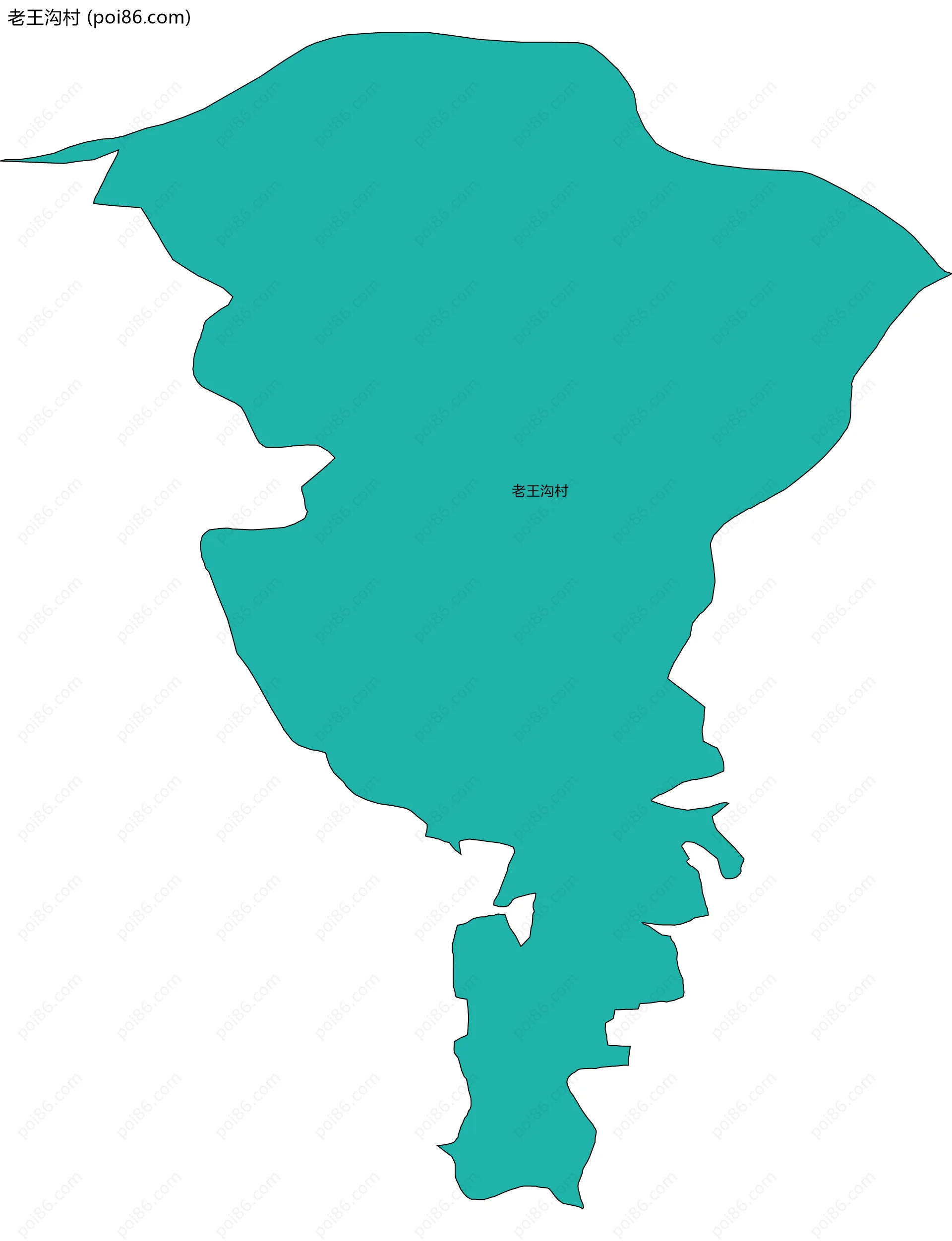 老王沟村边界地图