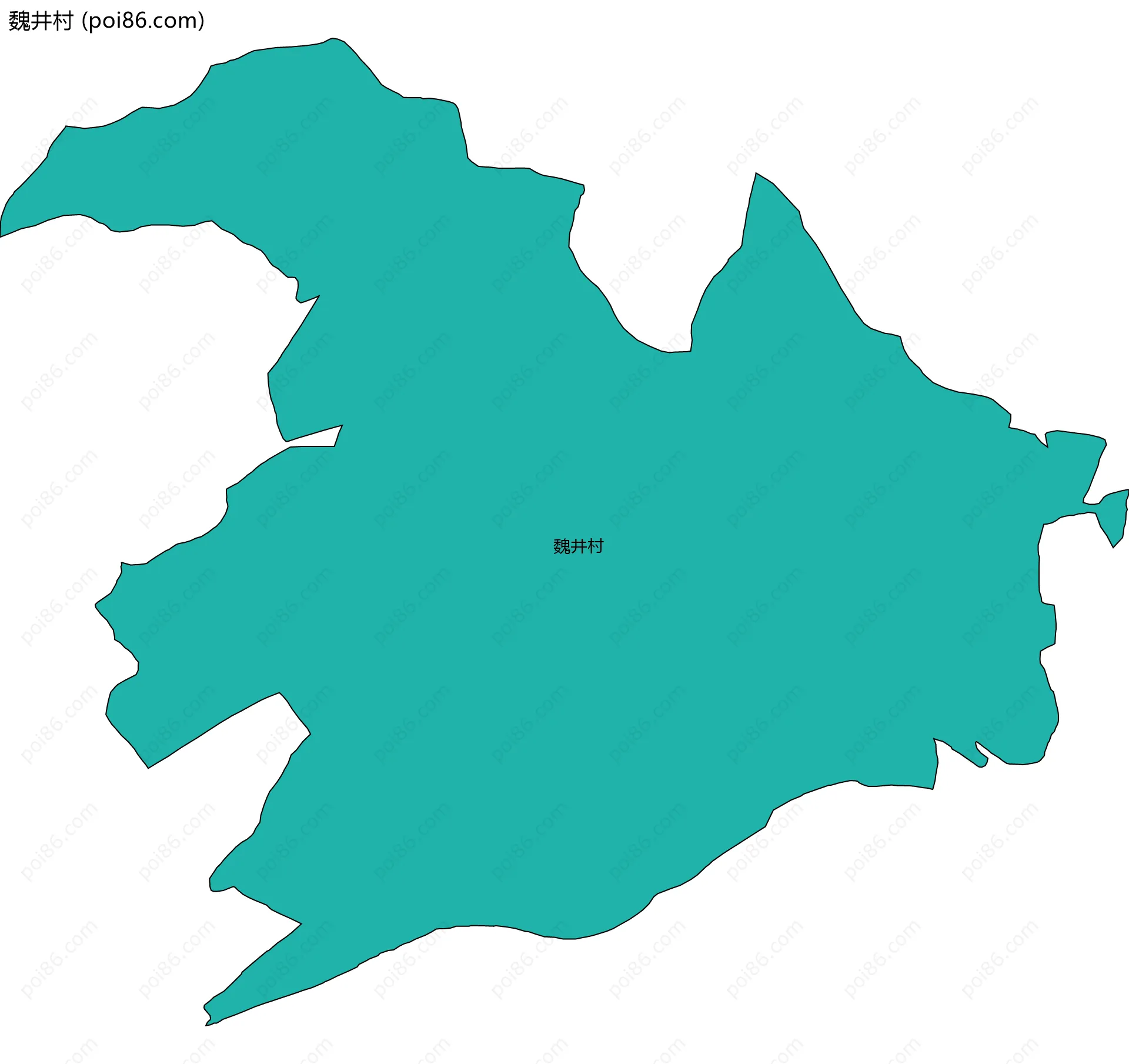 魏井村边界地图