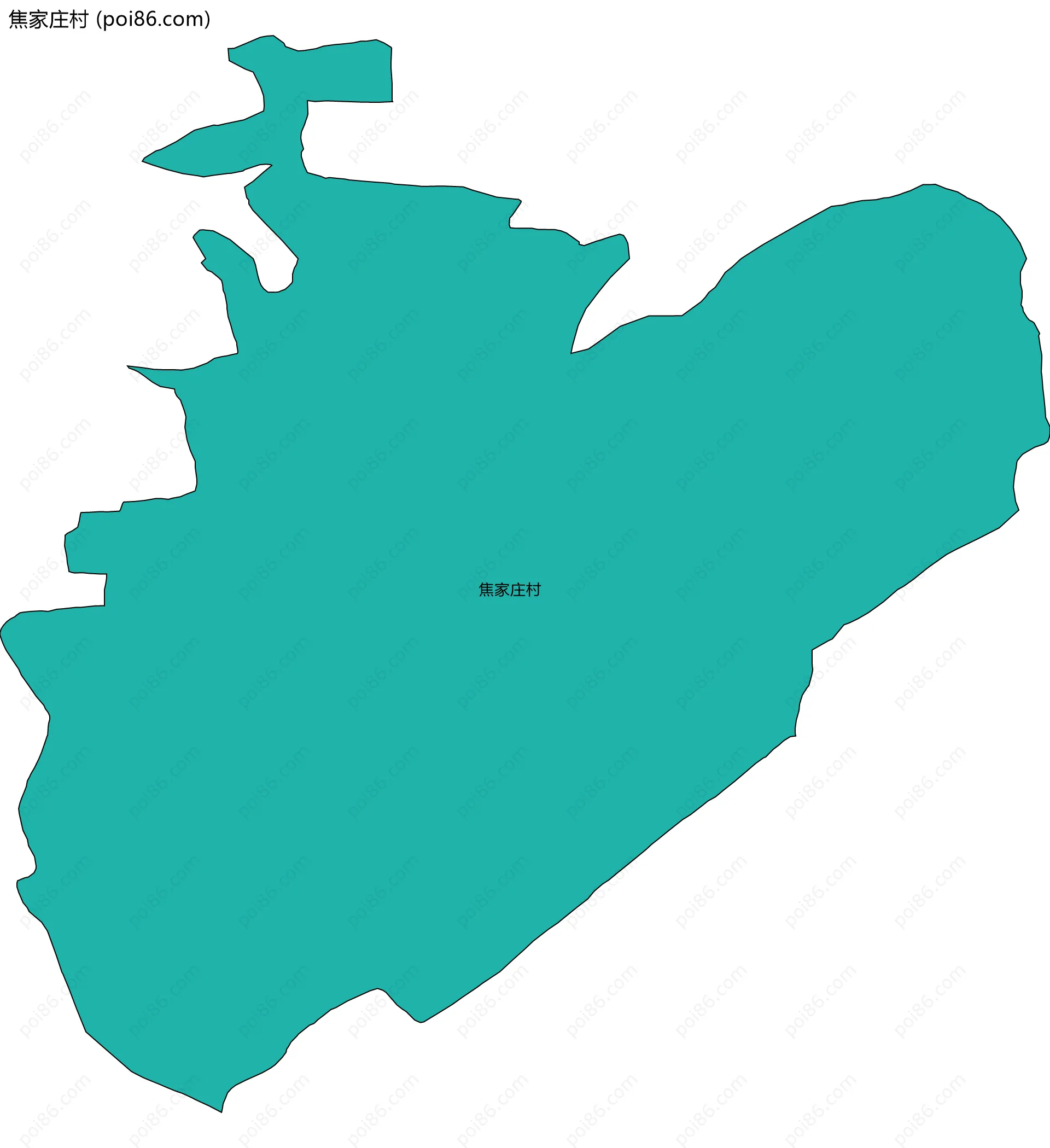 焦家庄村边界地图