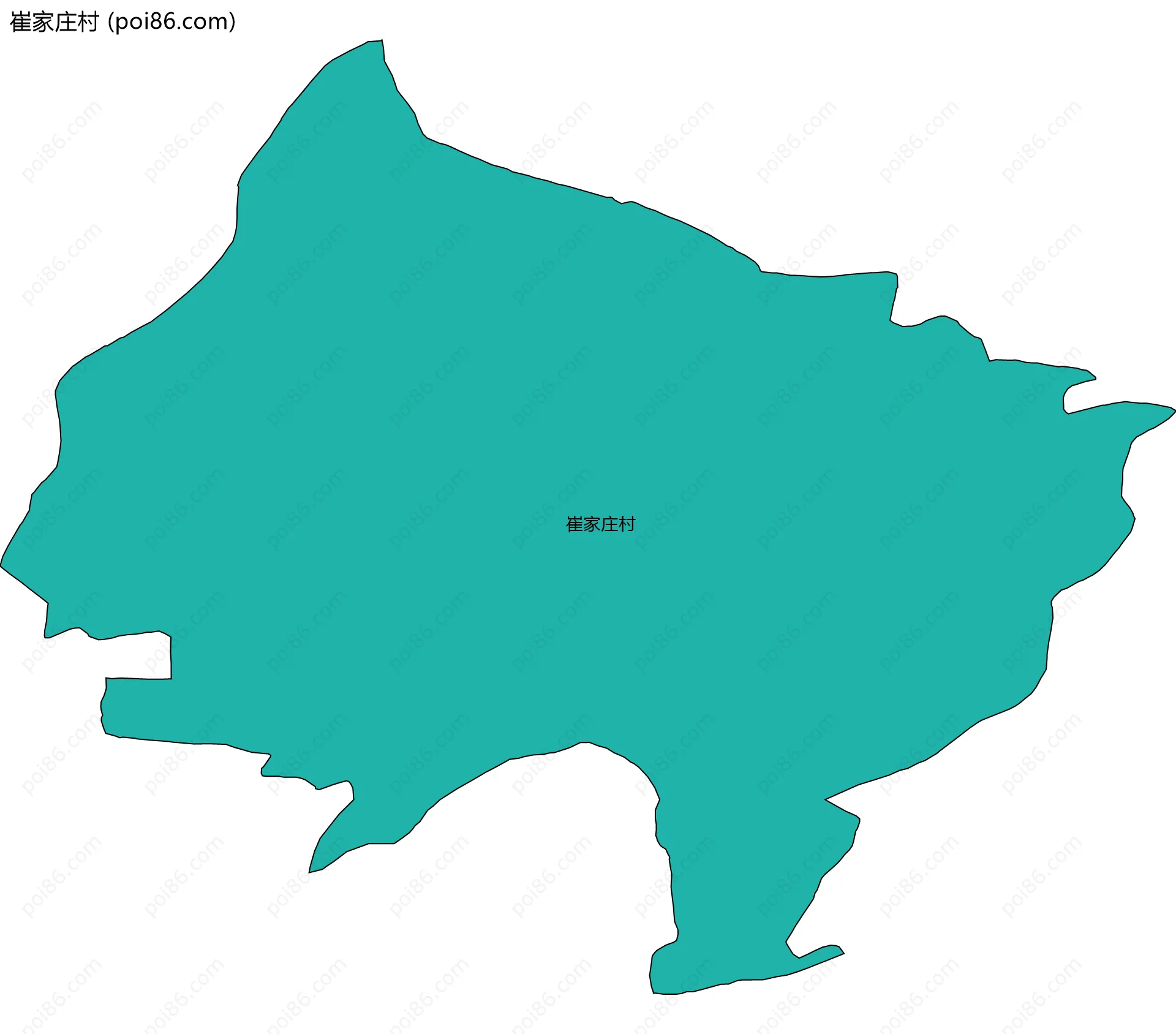 崔家庄村边界地图