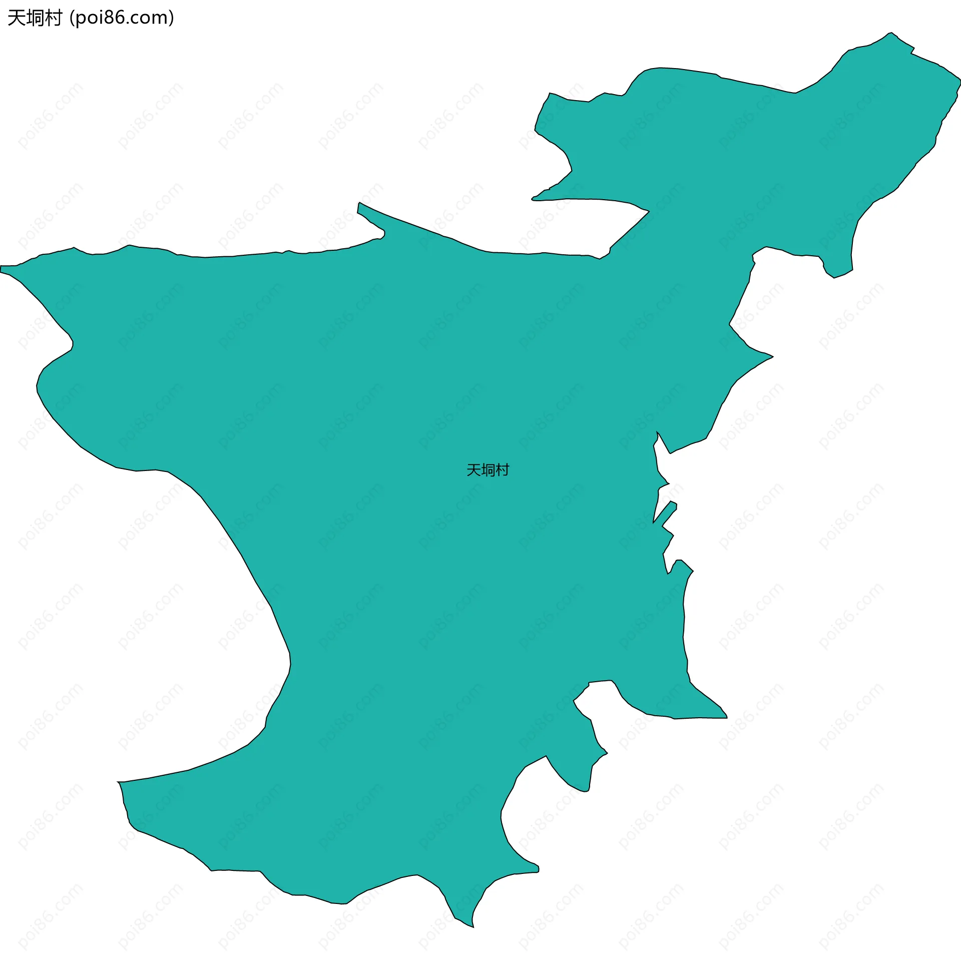 天垌村边界地图