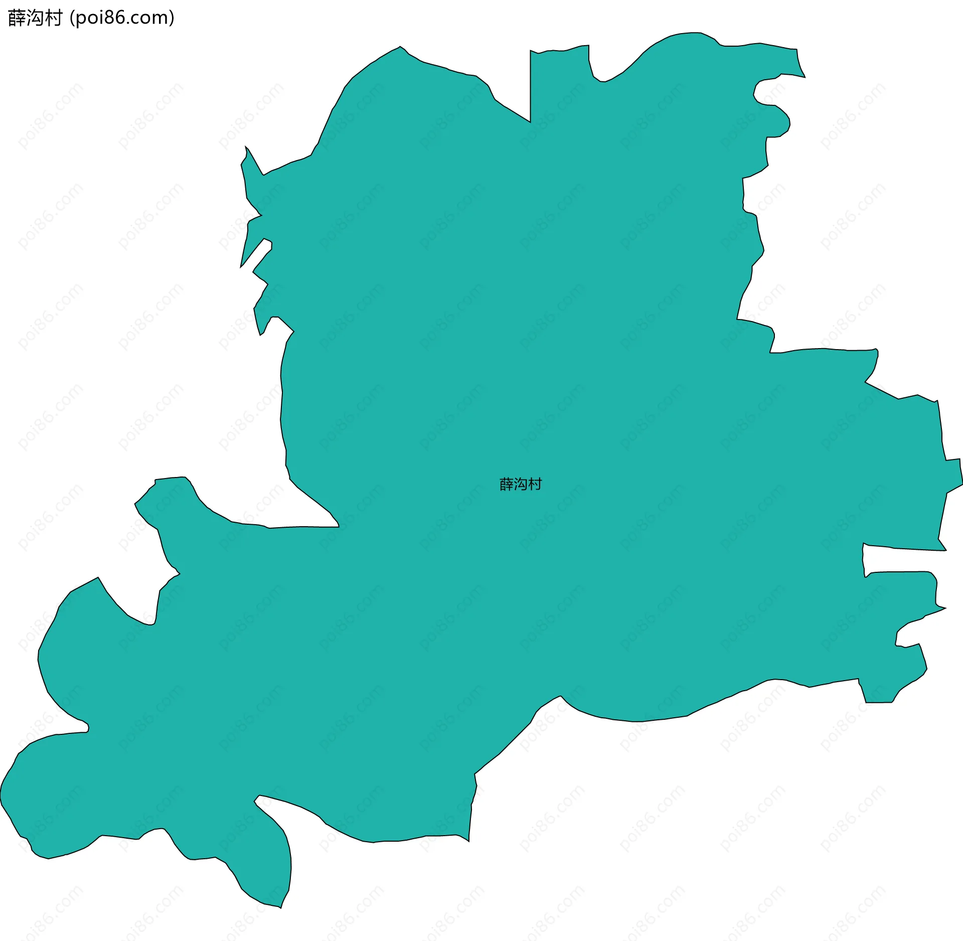 薛沟村边界地图