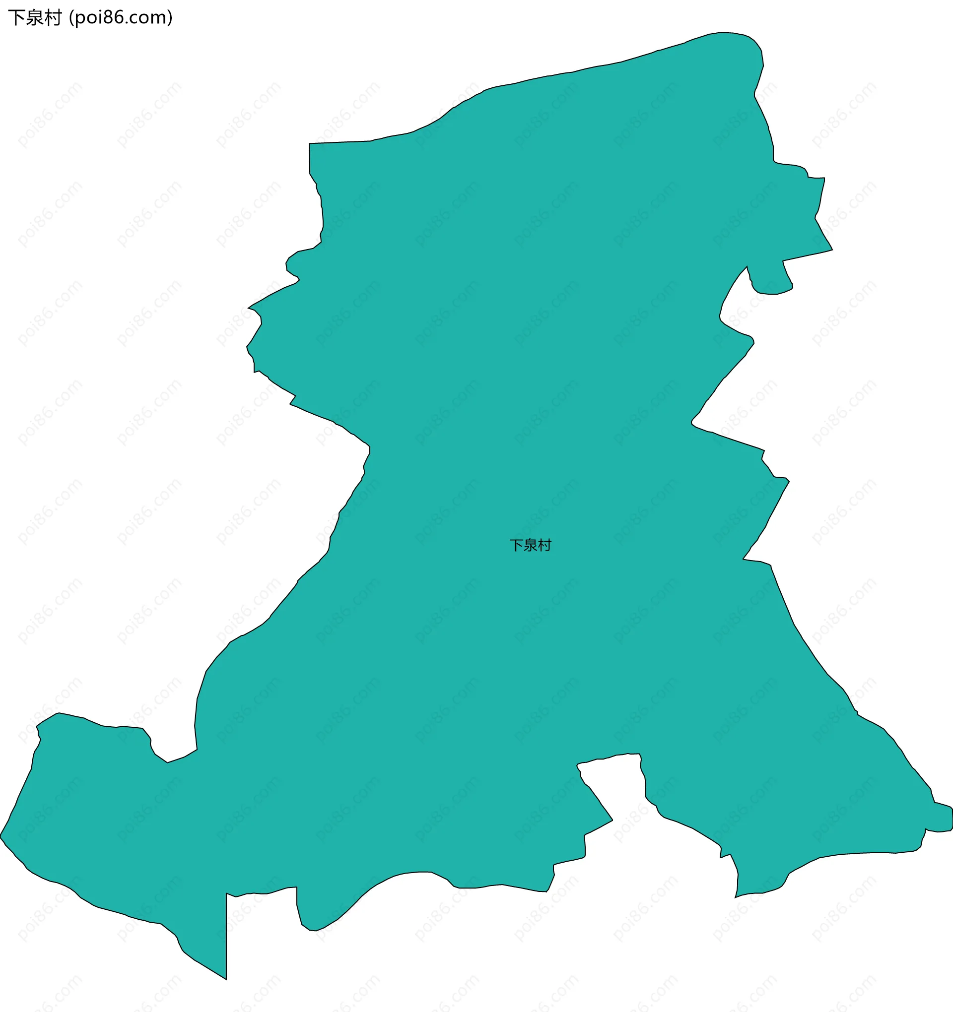 下泉村边界地图