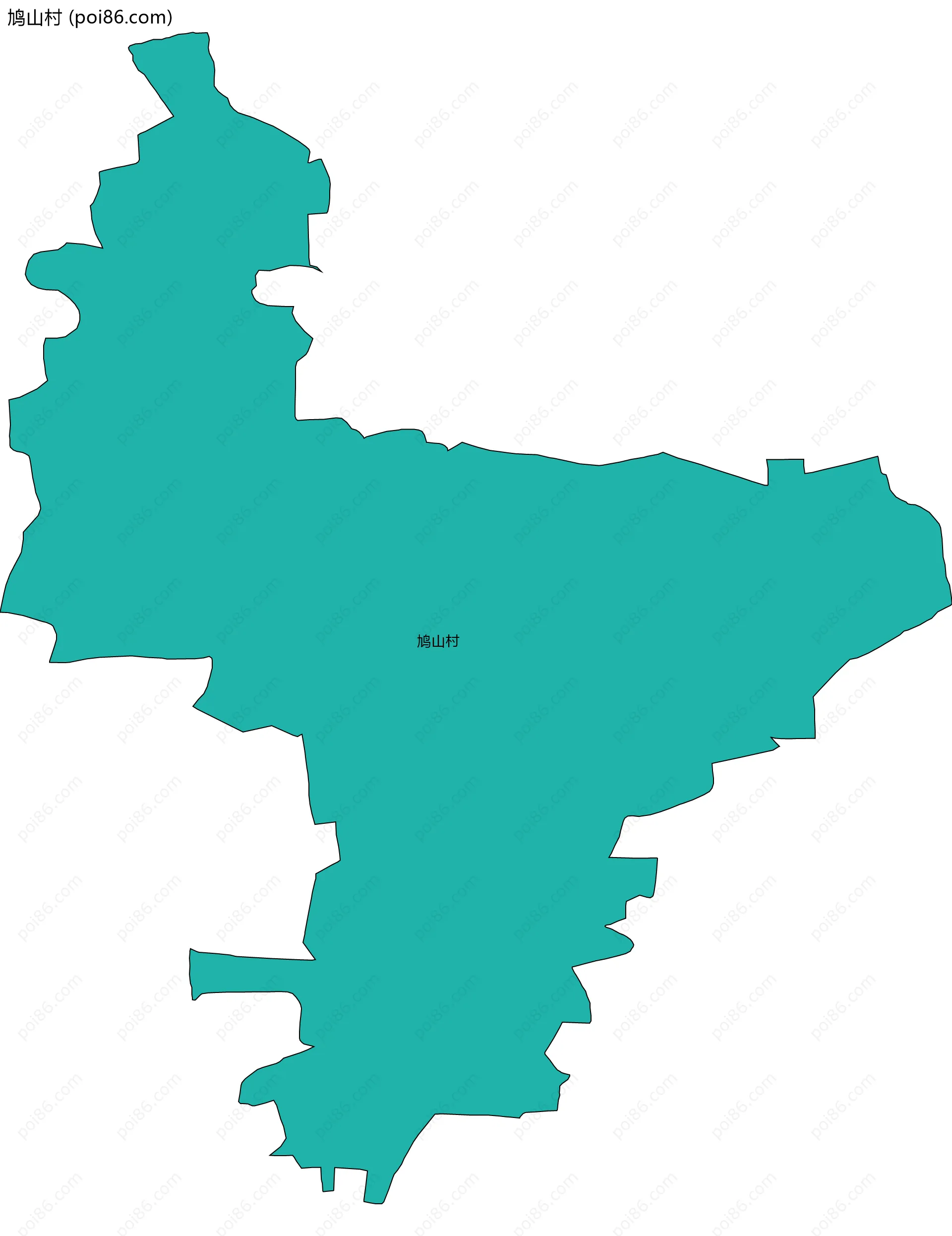 鸠山村边界地图