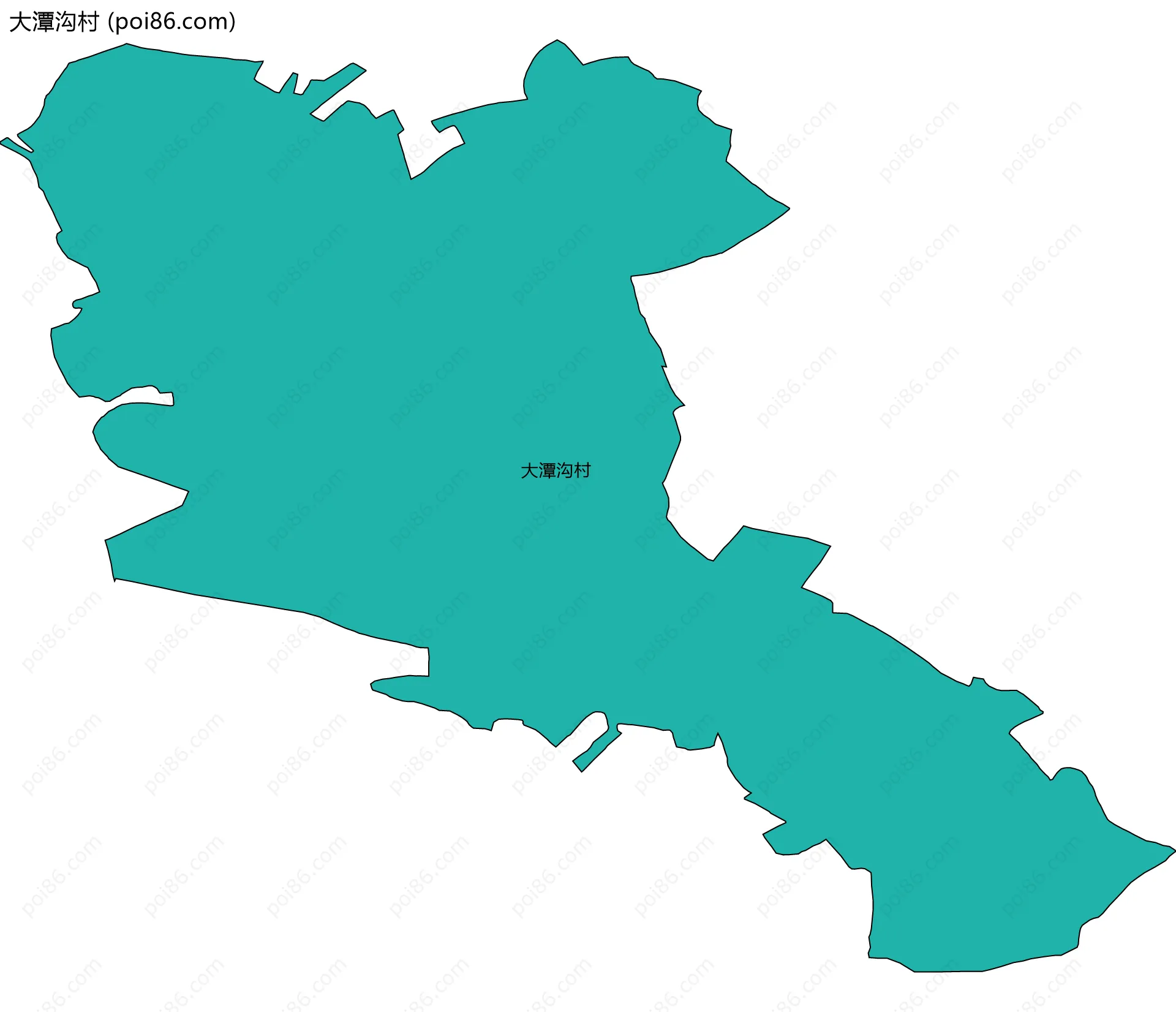 大潭沟村边界地图