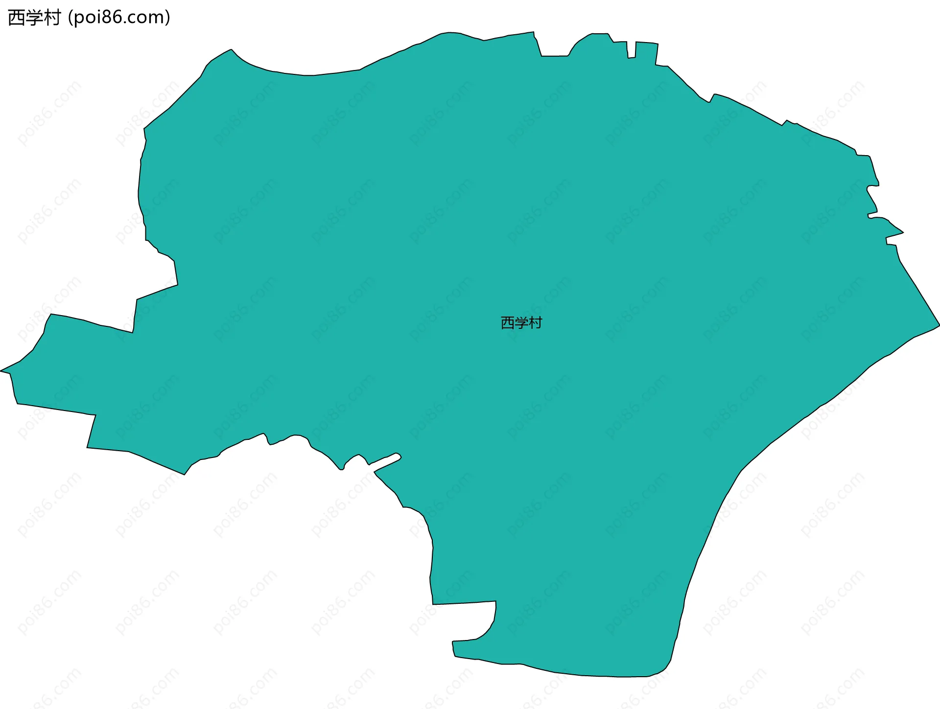 西学村边界地图