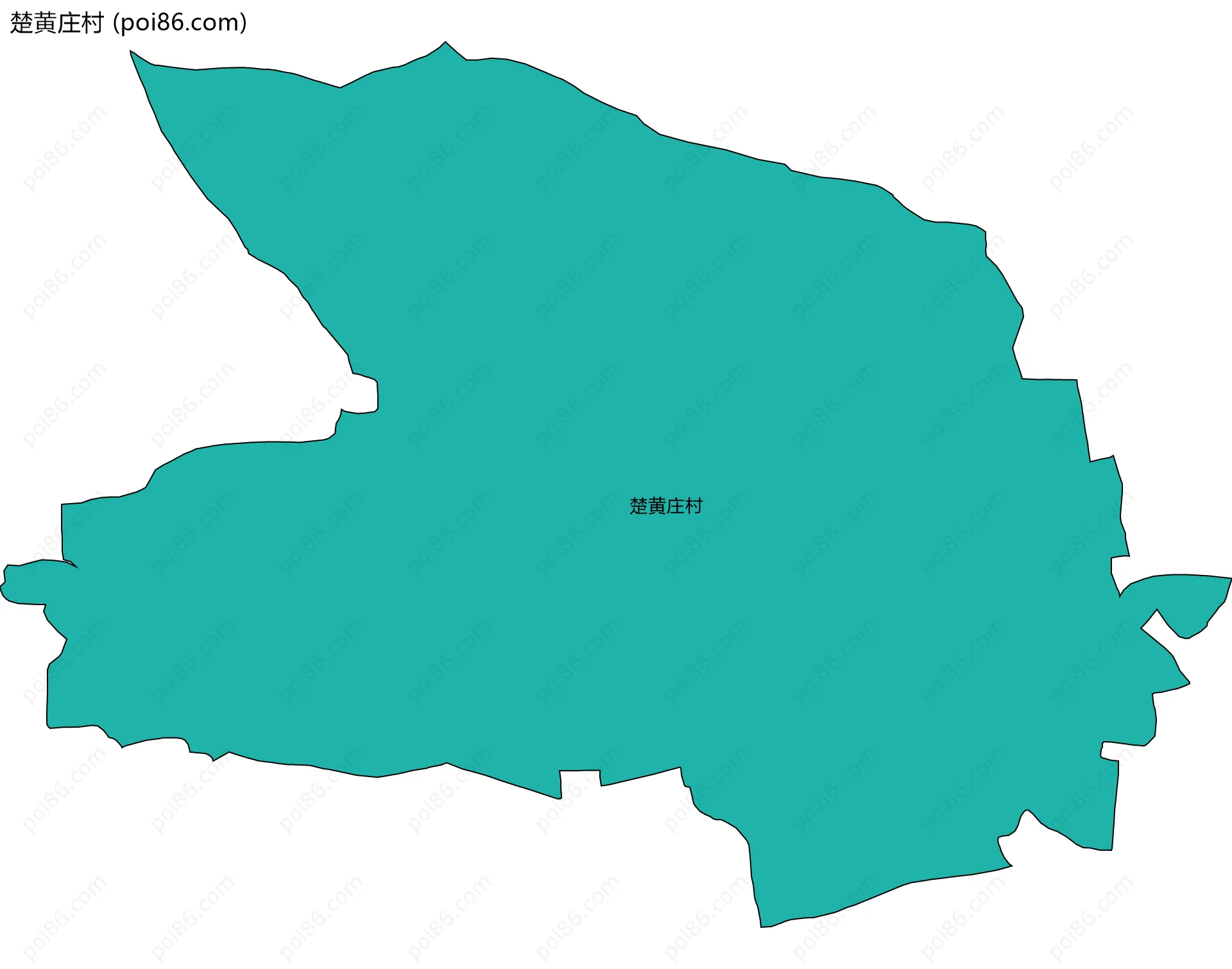 楚黄庄村边界地图