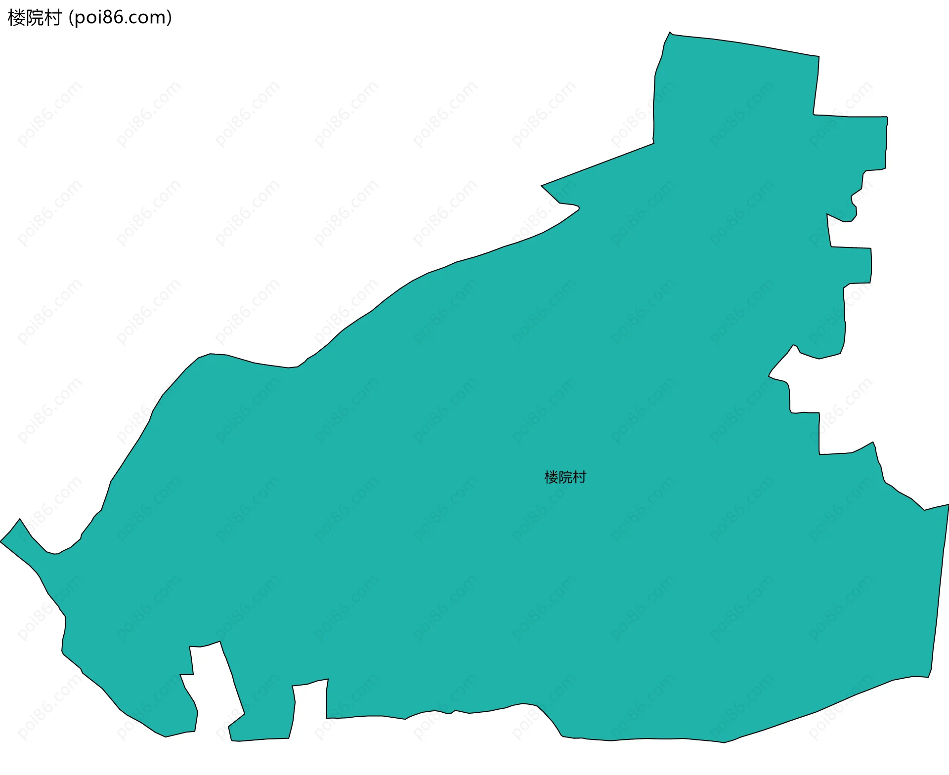 楼院村边界地图