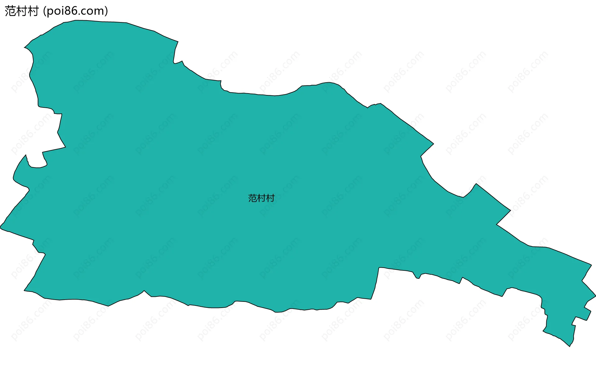 范村村边界地图