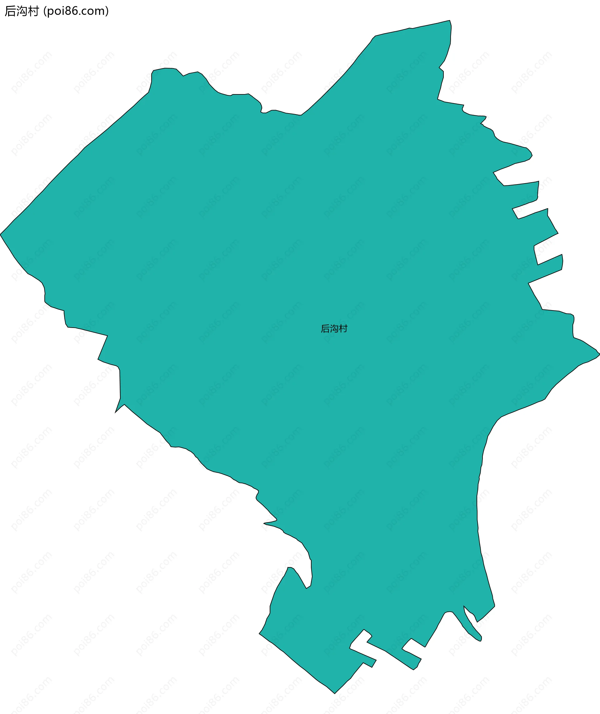 后沟村边界地图