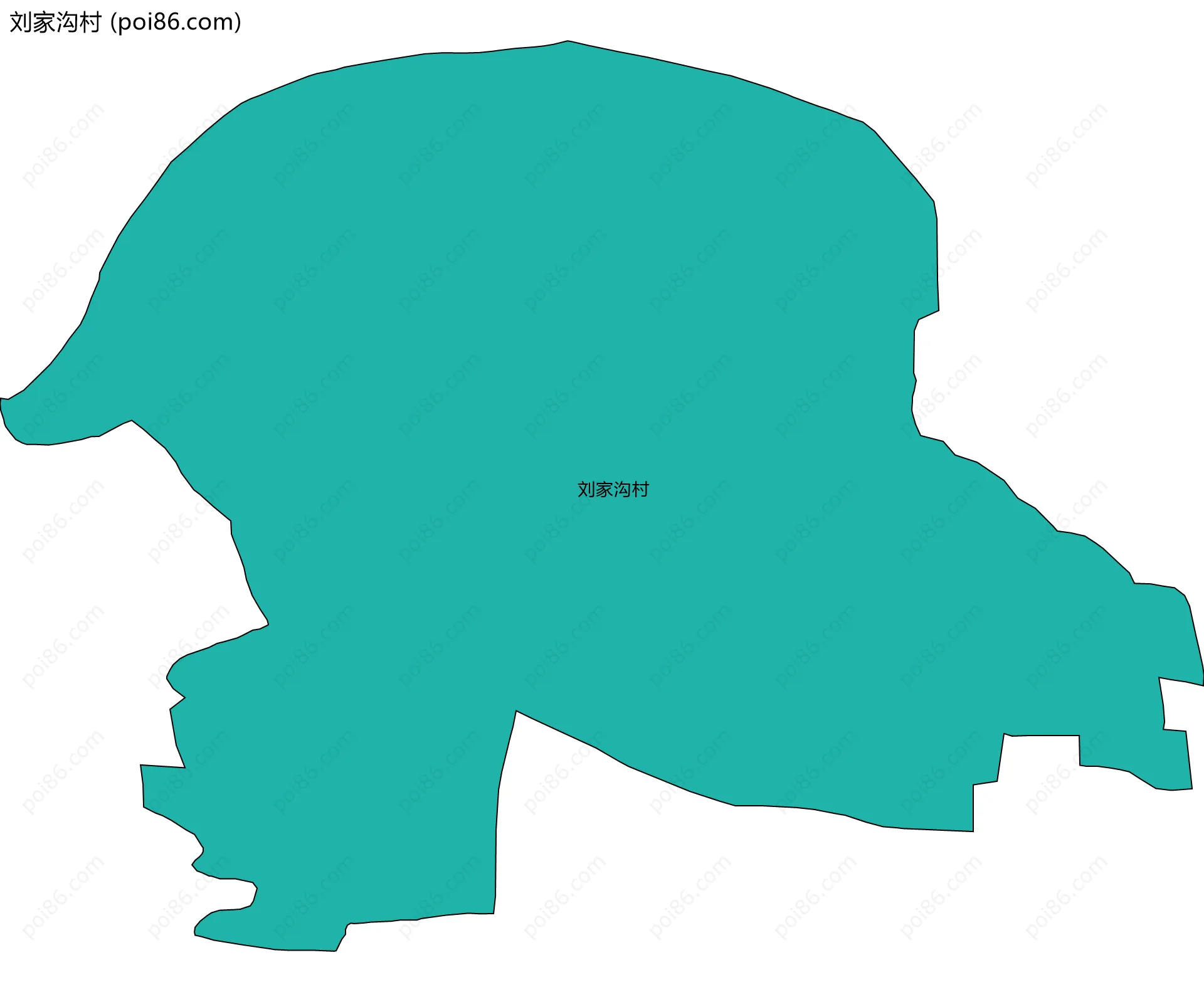 刘家沟村边界地图