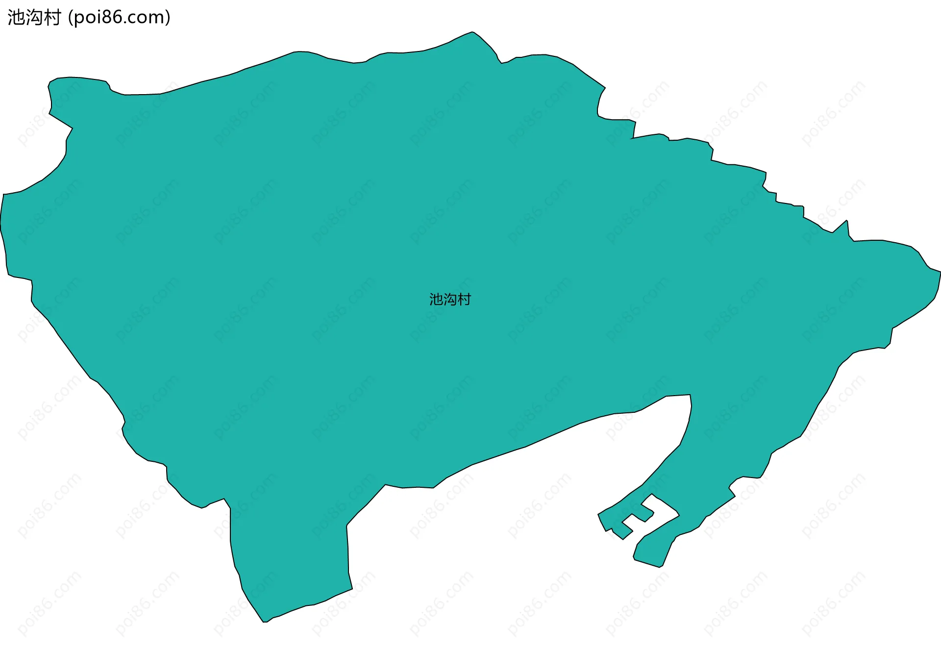 池沟村边界地图